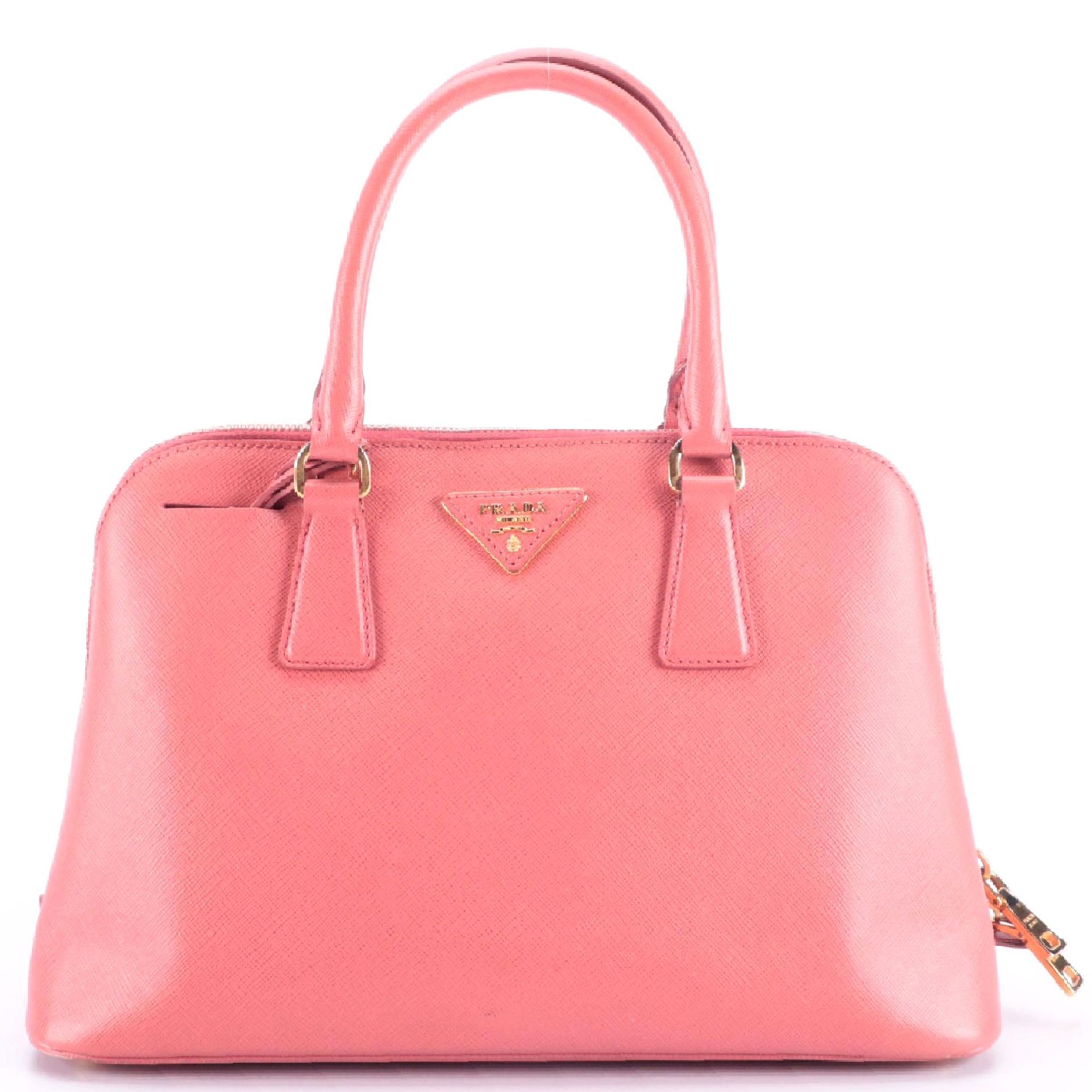 Prada Promenade Handbag in Pink Saffiano Leather