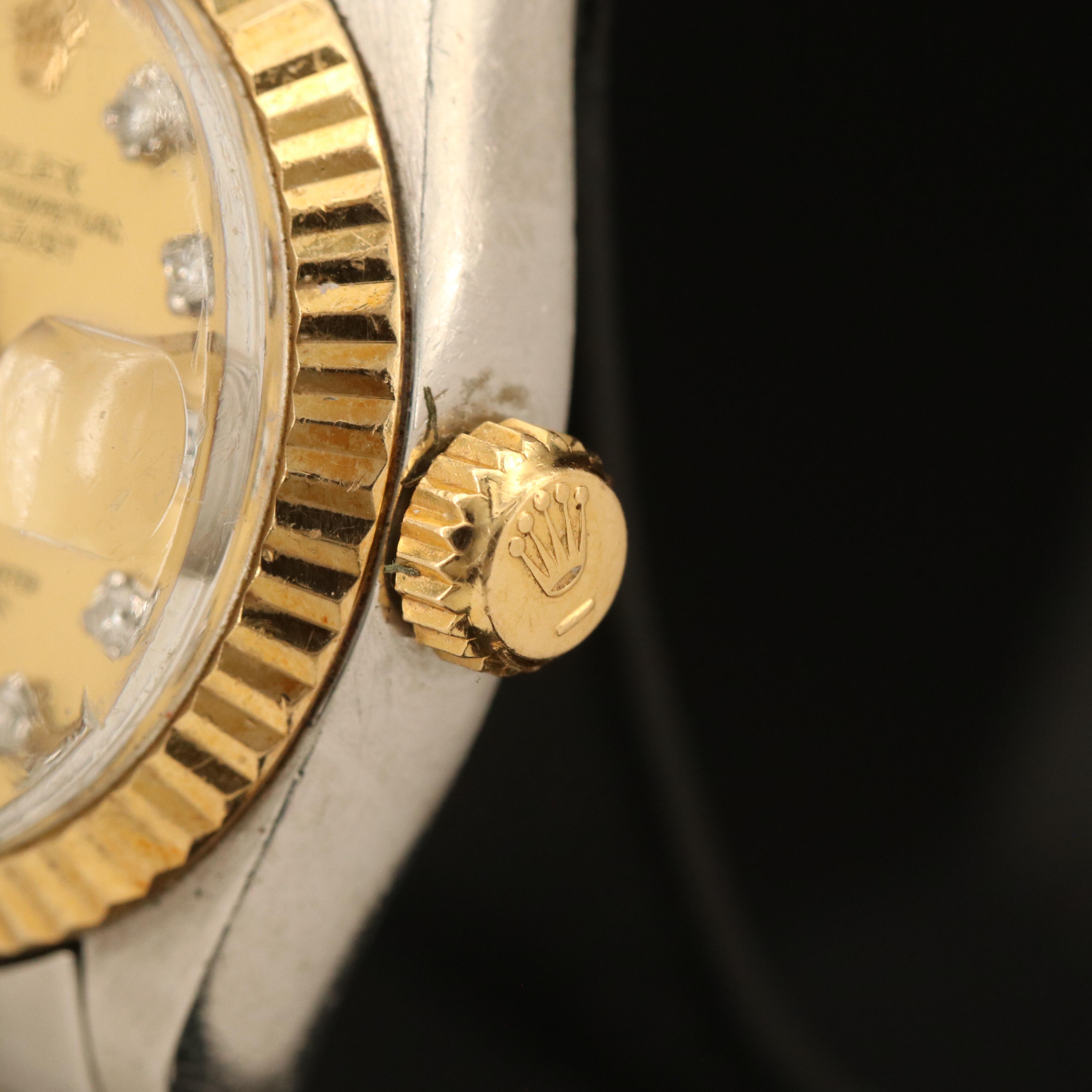 1979 Rolex Custom Diamond Dial Datejust Watch