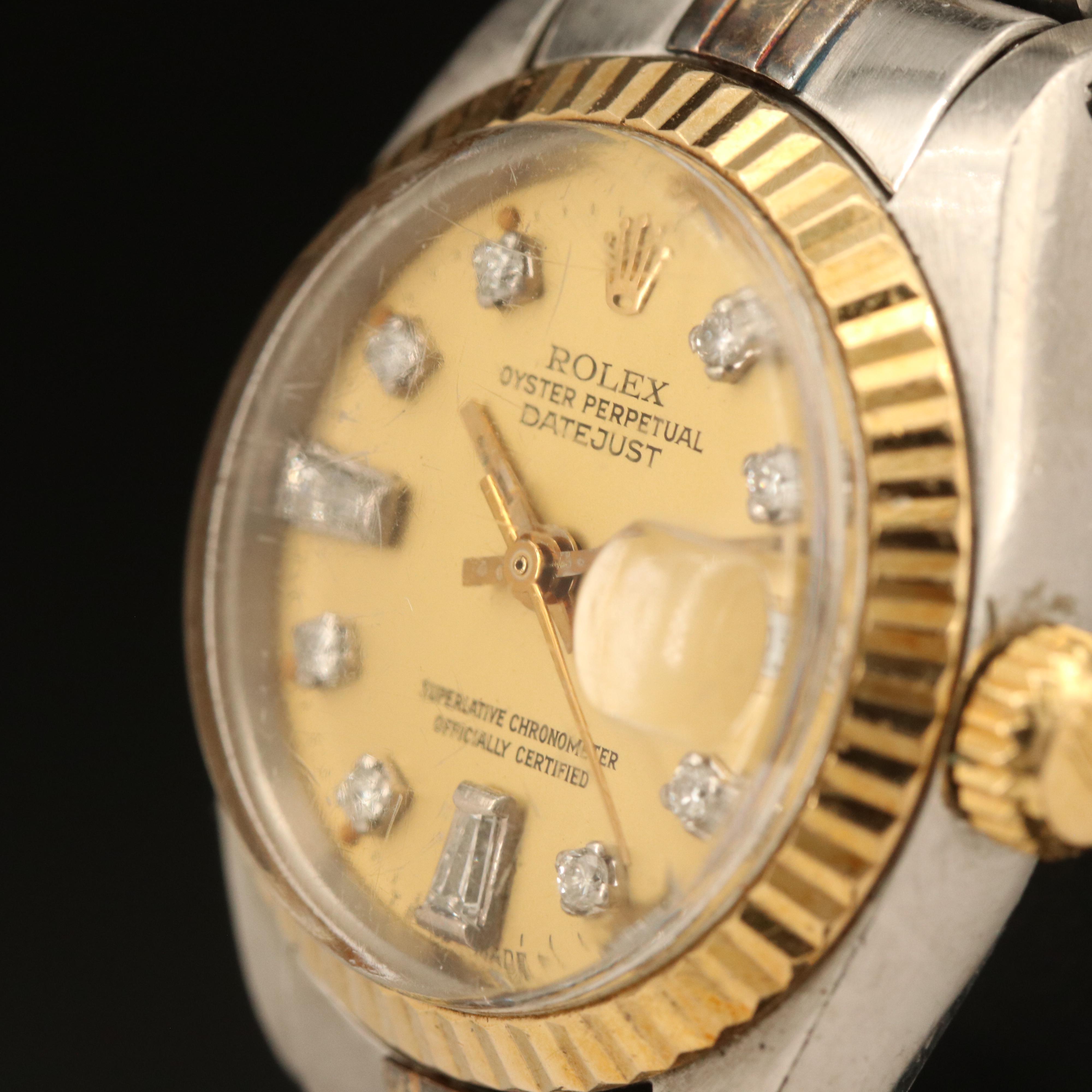 1979 Rolex Custom Diamond Dial Datejust Watch