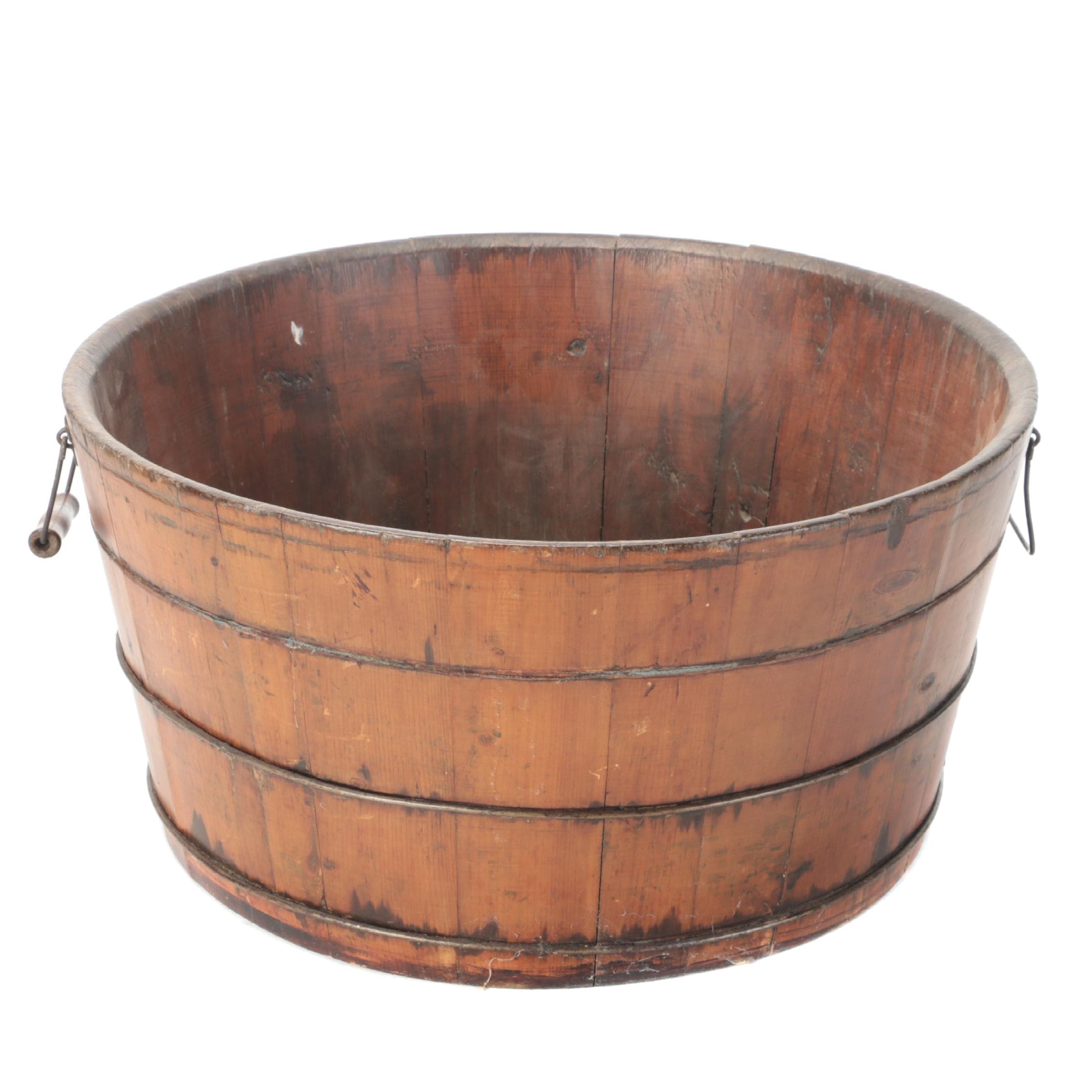 Large Wooden Stave Bucket