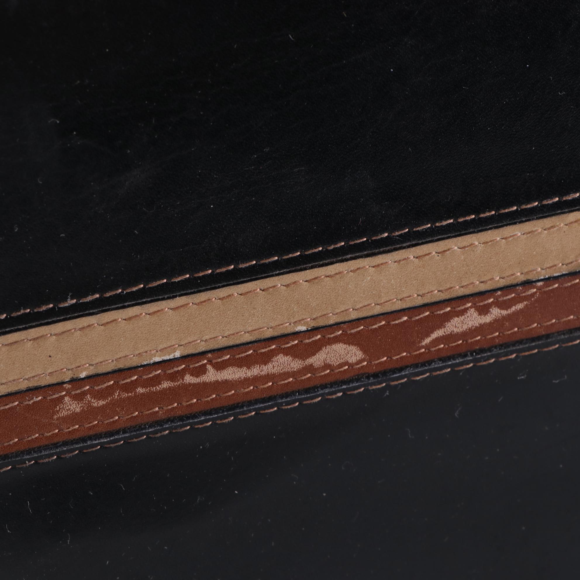 A. Testoni Locking Attaché Case in Leather