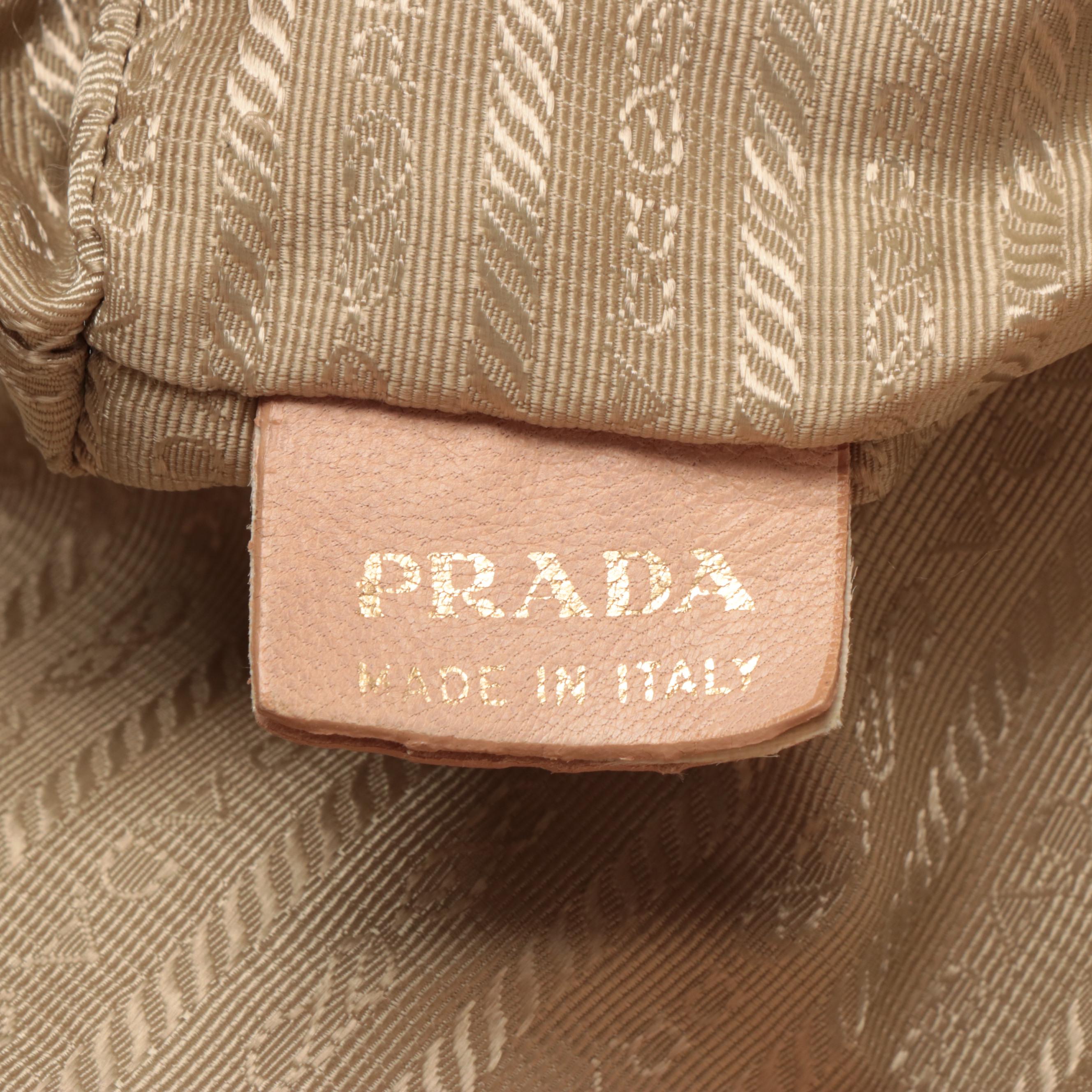 Prada Nappa Gaufre Leather Tote Bag with Bow