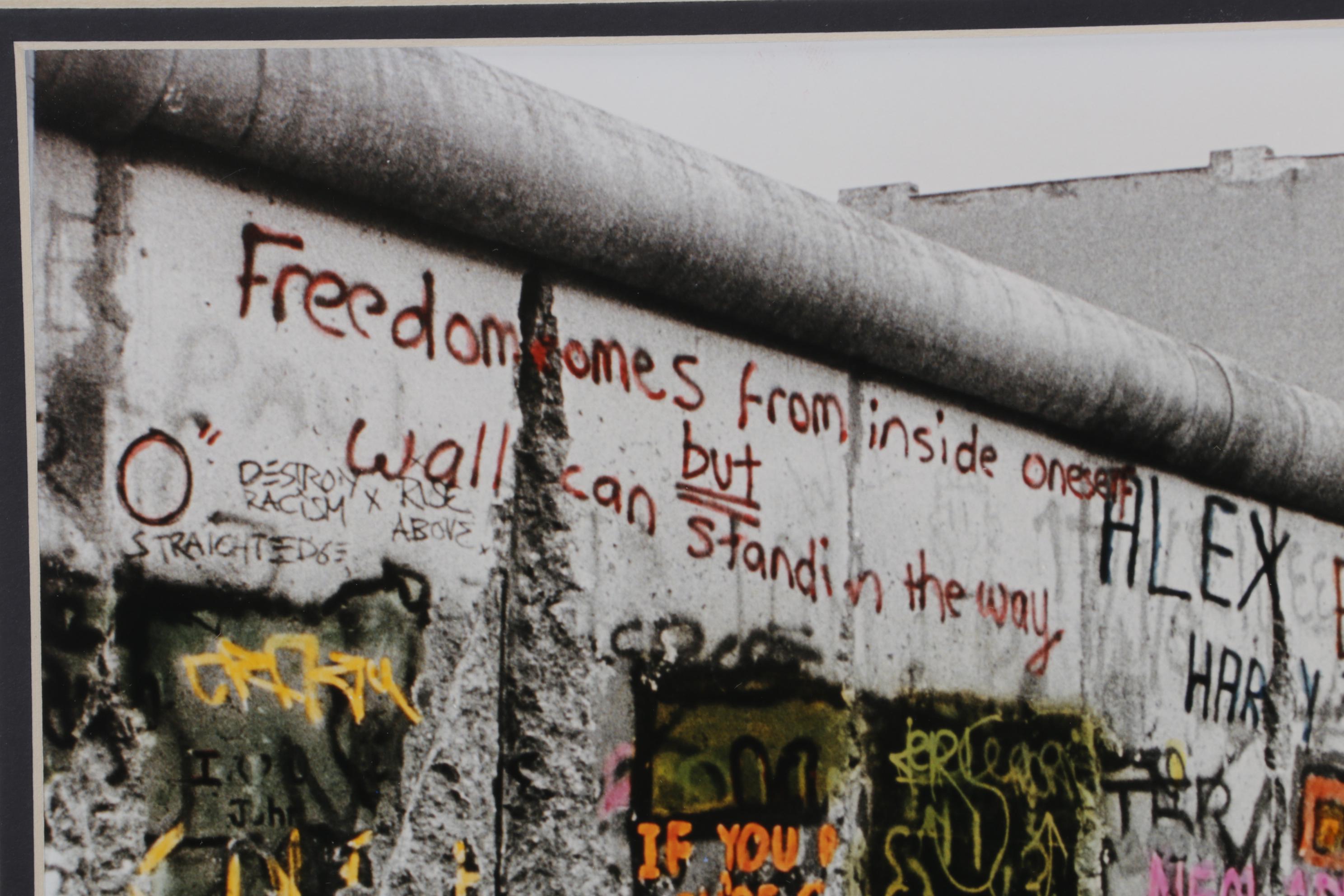 Garry Seidel Chromogenic Photograph "Man Walking Along the Berlin Wall"
