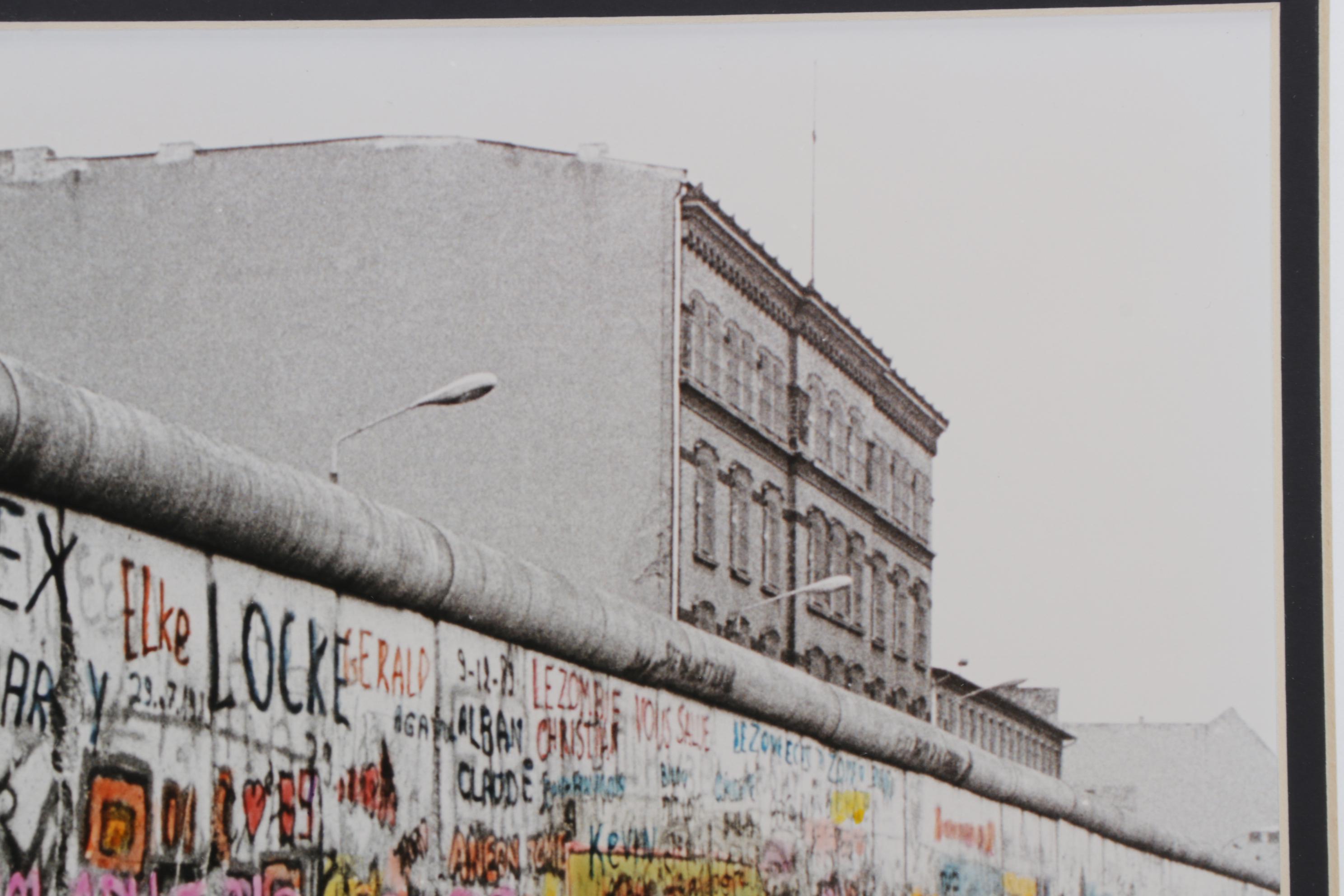 Garry Seidel Chromogenic Photograph "Man Walking Along the Berlin Wall"