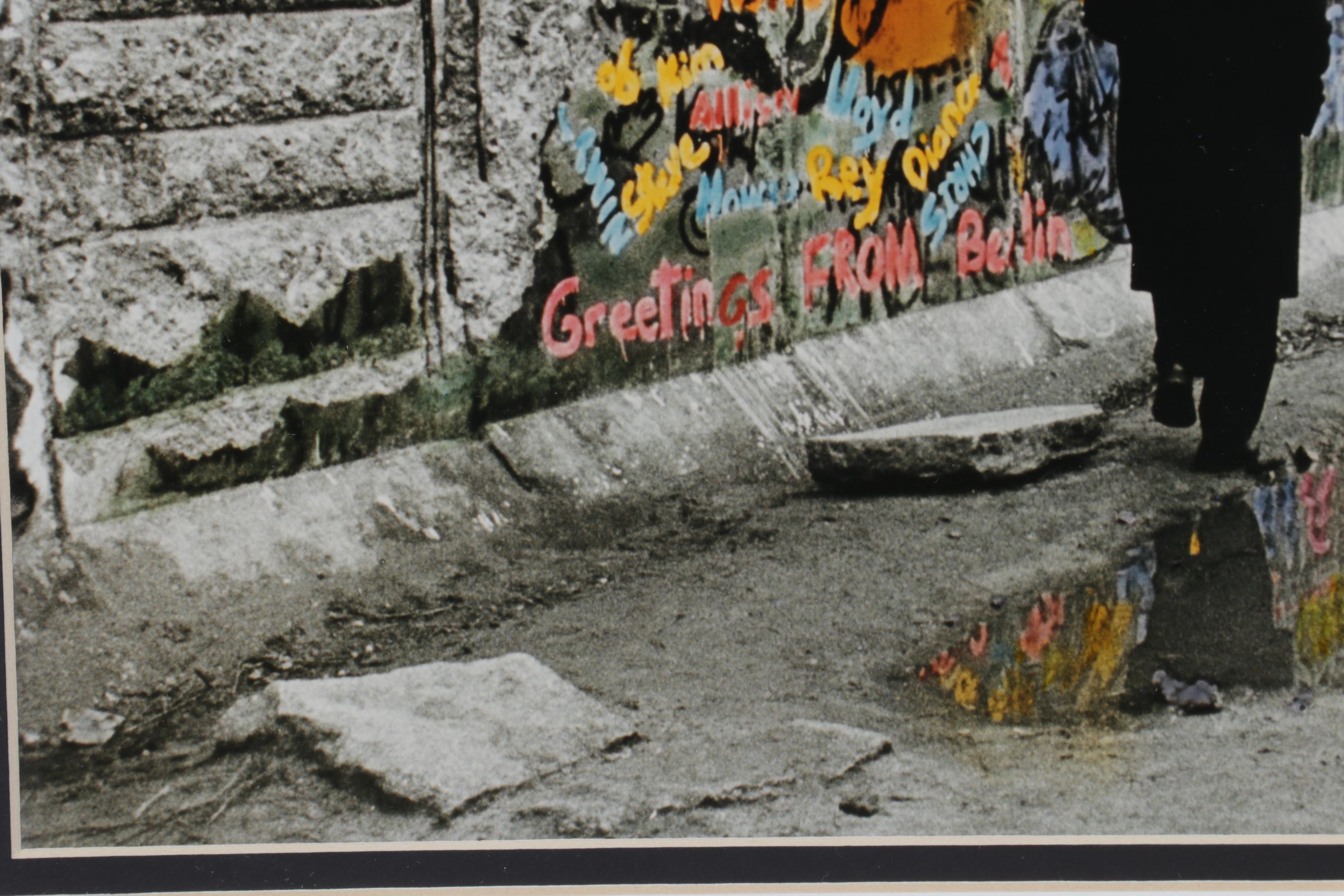 Garry Seidel Chromogenic Photograph "Man Walking Along the Berlin Wall"