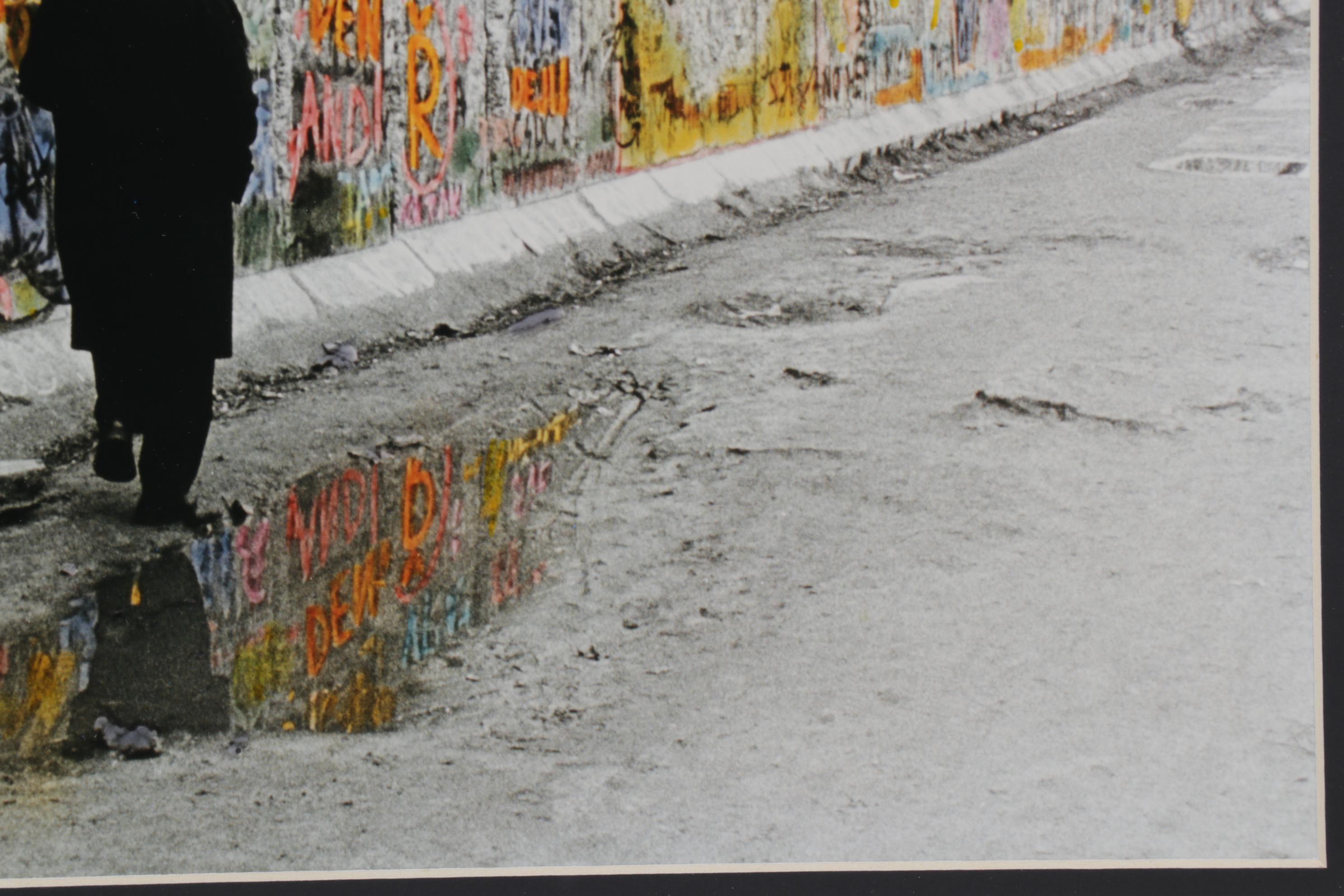Garry Seidel Chromogenic Photograph "Man Walking Along the Berlin Wall"
