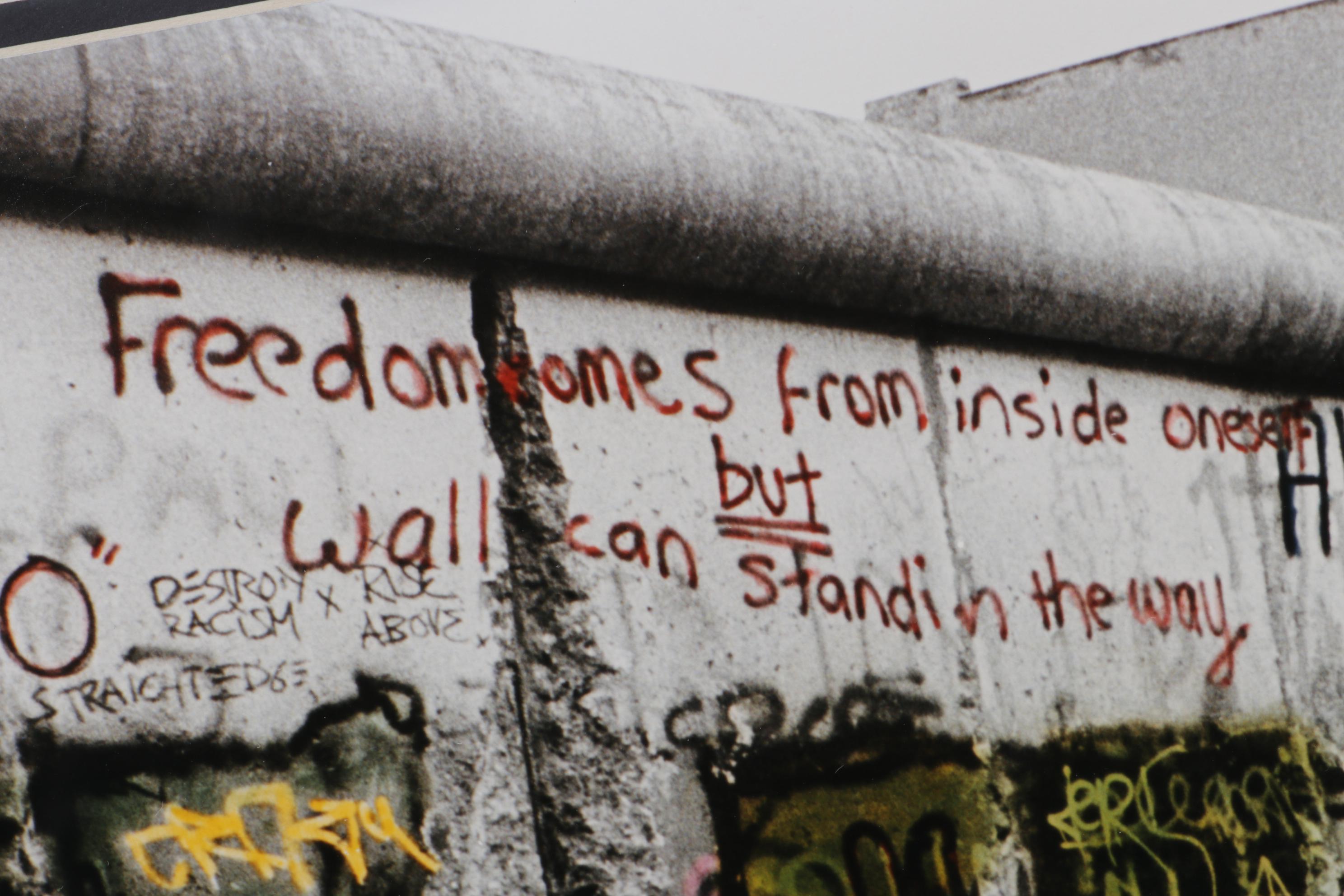 Garry Seidel Chromogenic Photograph "Man Walking Along the Berlin Wall"