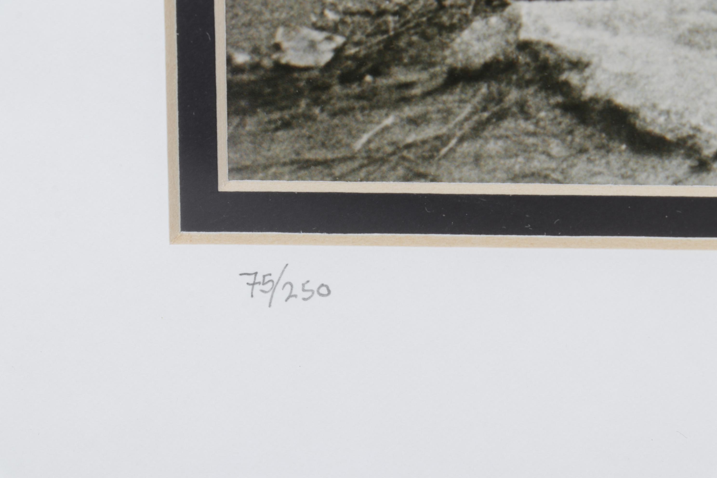 Garry Seidel Chromogenic Photograph "Man Walking Along the Berlin Wall"