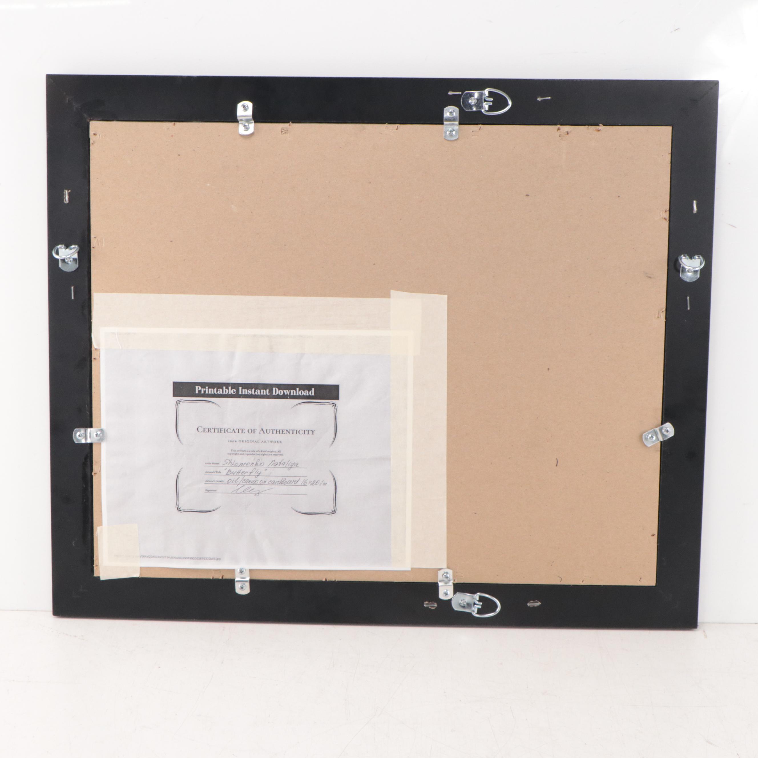 Nataliya Shlomenko Oil Painting "Butterfly," 21st century