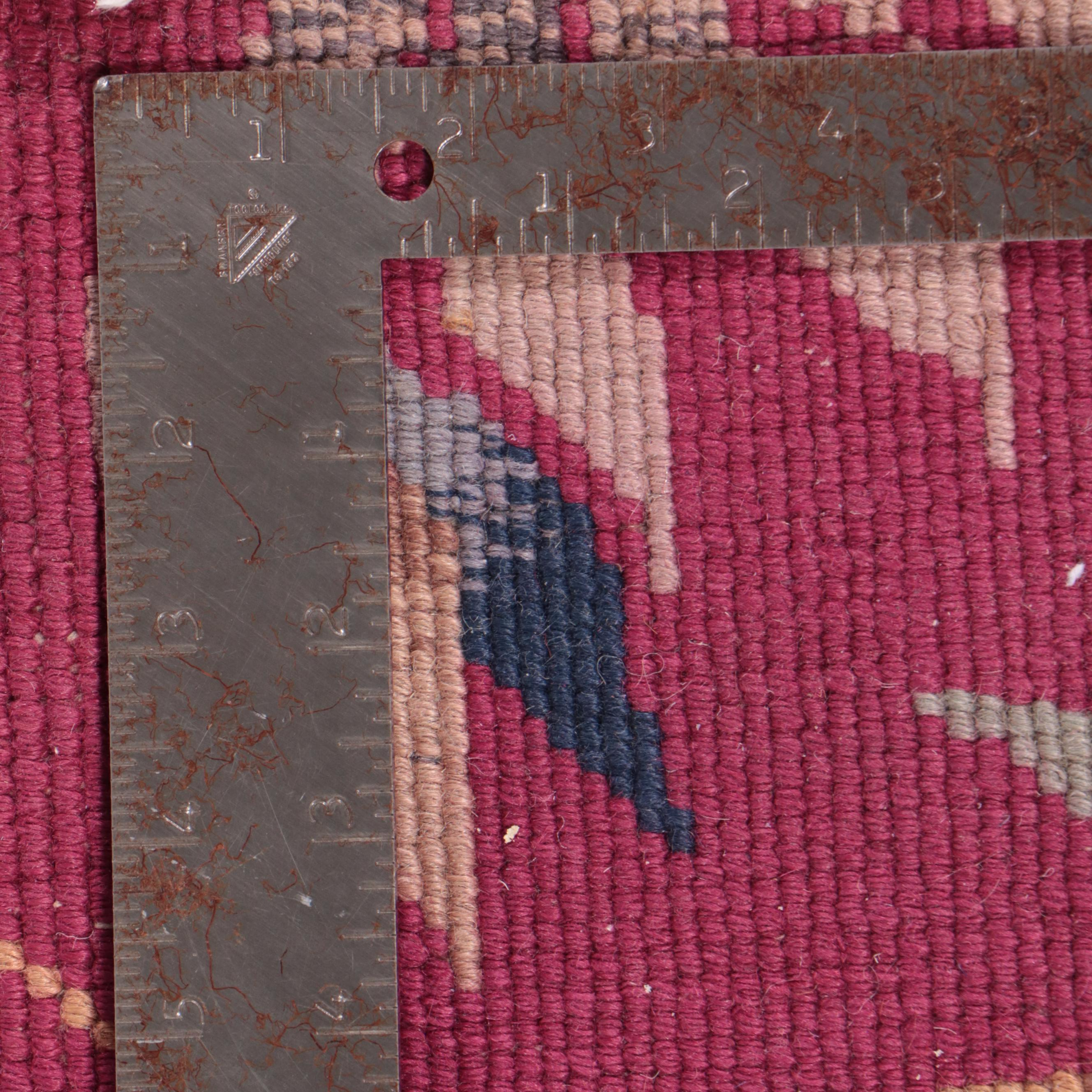 8'9 x 11'6 Hand-Knotted Chinese Art Deco Floral and Bird Theme Area Rug