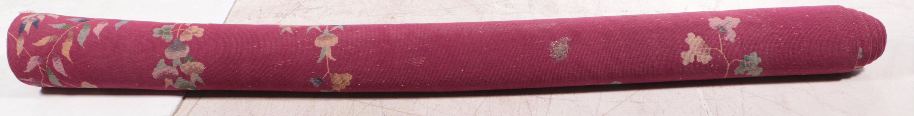 8'9 x 11'6 Hand-Knotted Chinese Art Deco Floral and Bird Theme Area Rug