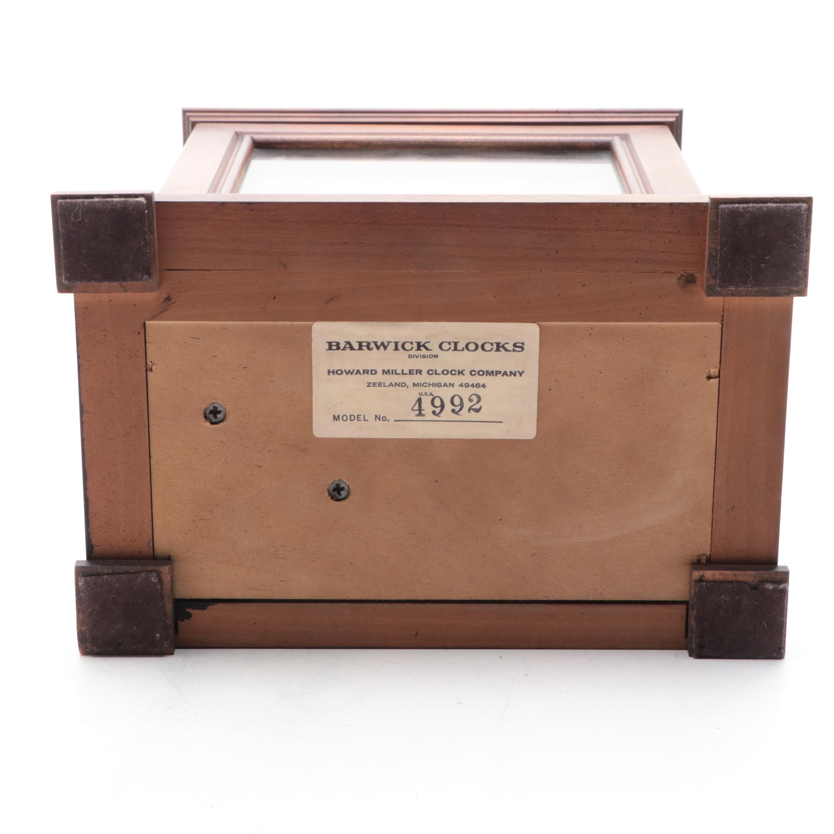 Barwick Mantel Clock in Wooden Case by Howard Miller