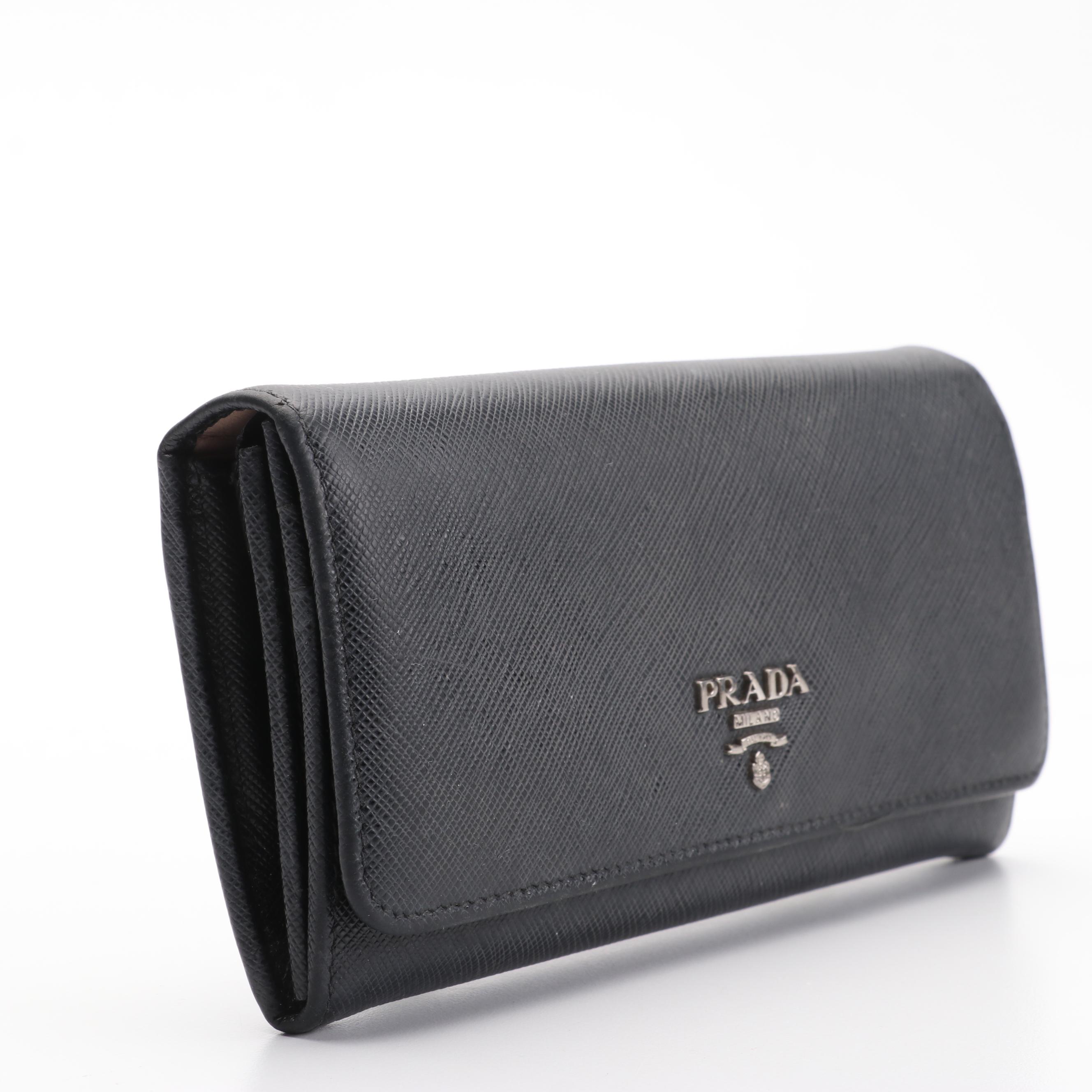 Prada Continental Wallet in Saffiano Leather