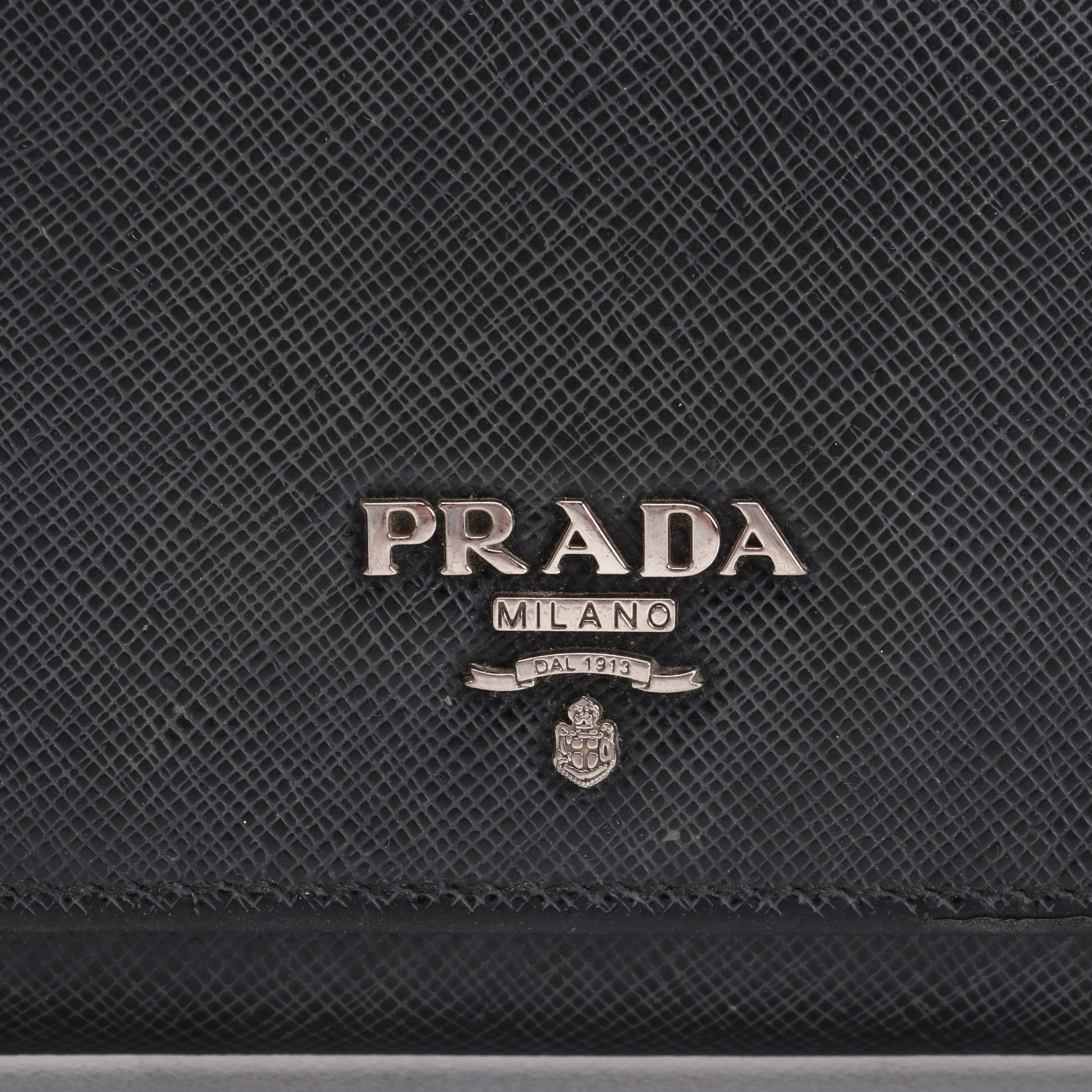 Prada Continental Wallet in Saffiano Leather