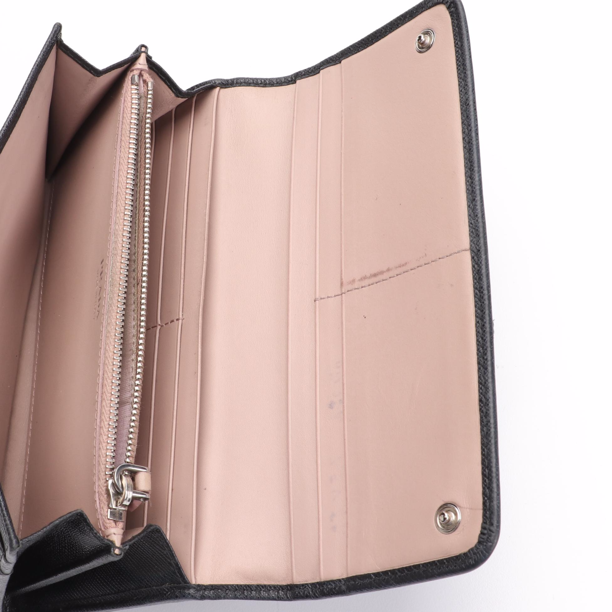 Prada Continental Wallet in Saffiano Leather