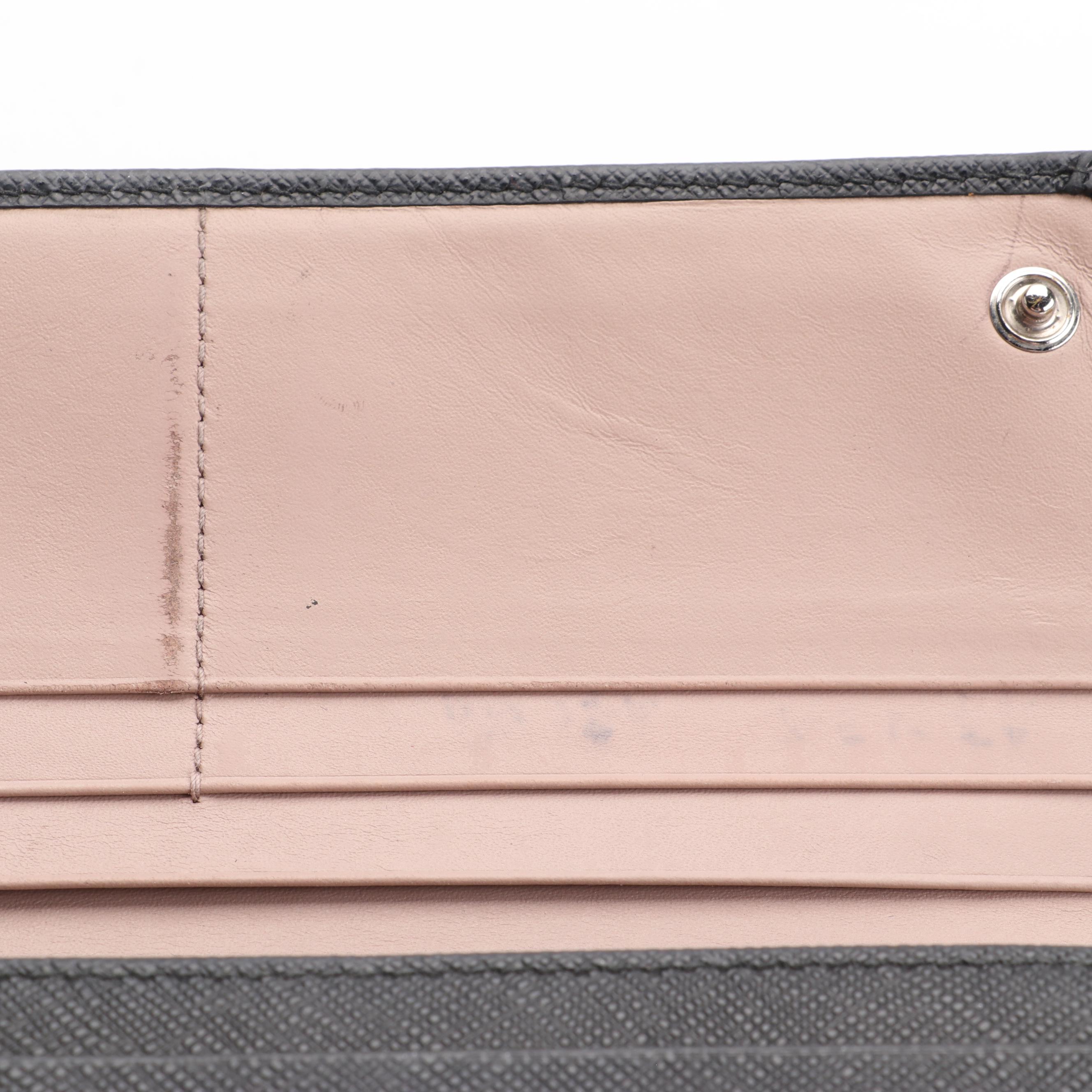 Prada Continental Wallet in Saffiano Leather