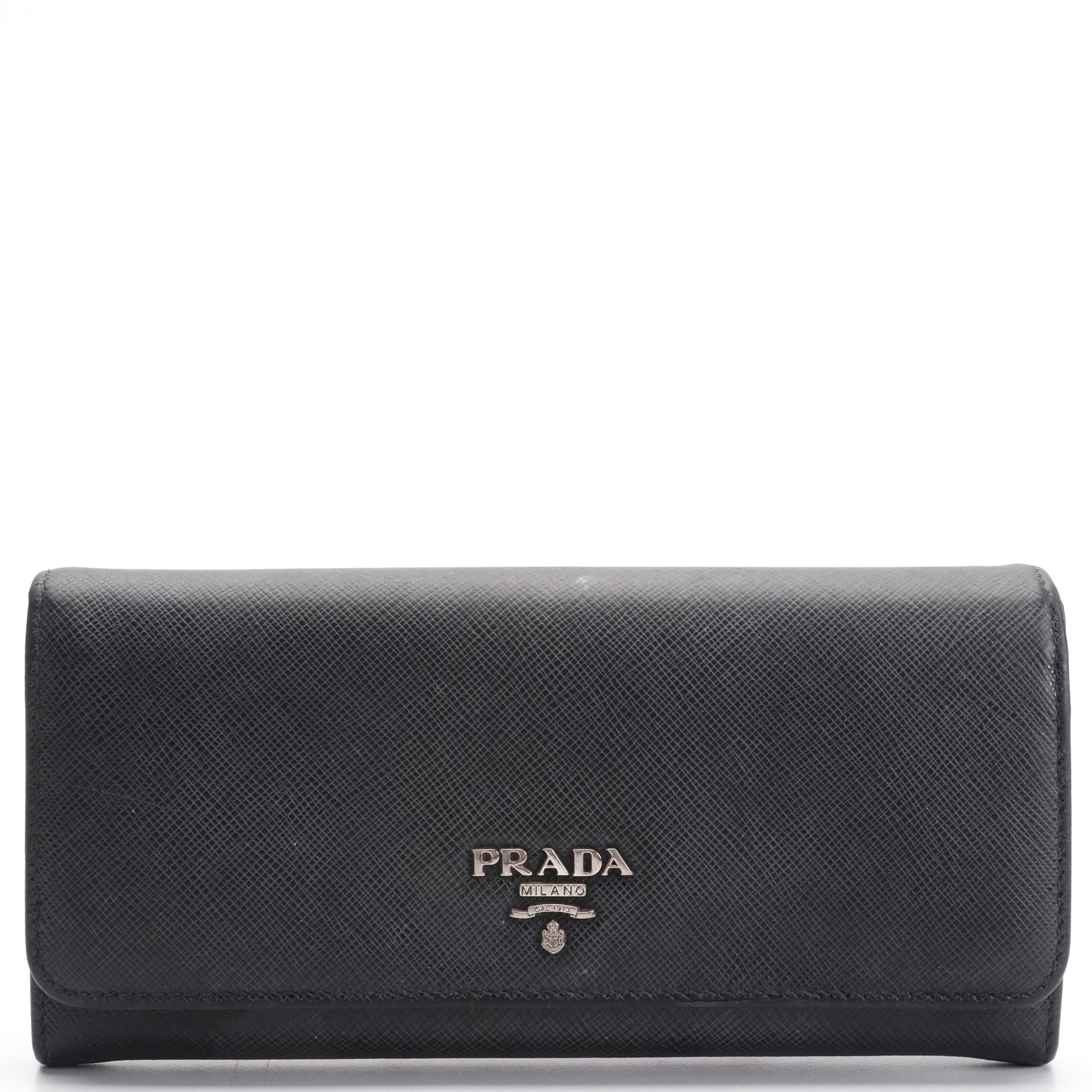 Prada Continental Wallet in Saffiano Leather
