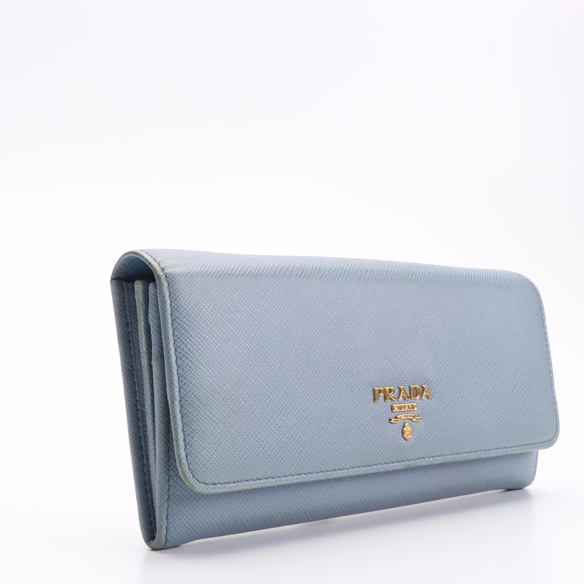 Prada Lago Continental Wallet in Saffiano Leather