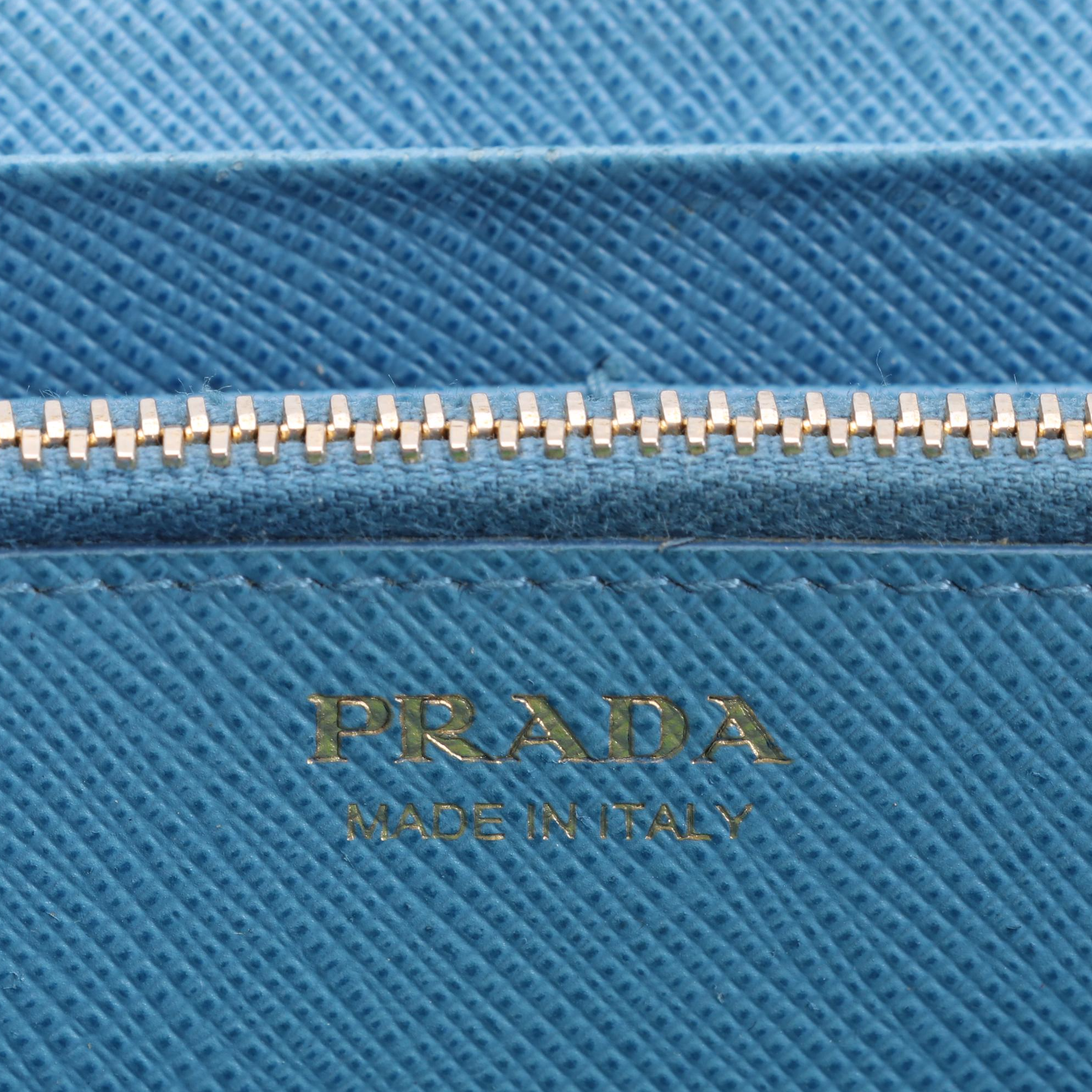 Prada Lago Continental Wallet in Saffiano Leather