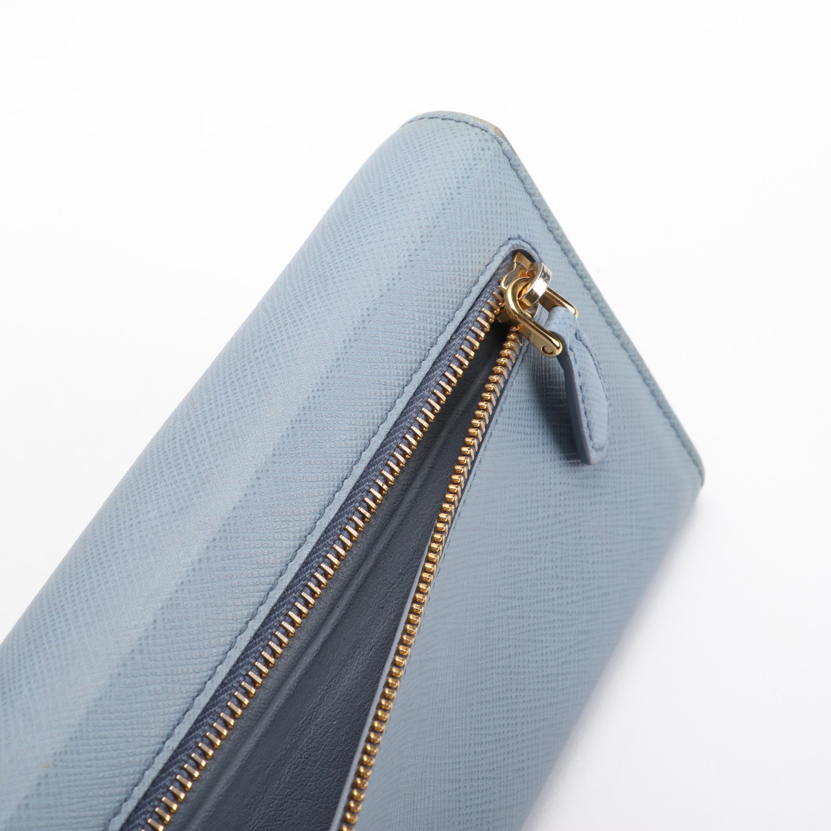 Prada Lago Continental Wallet in Saffiano Leather