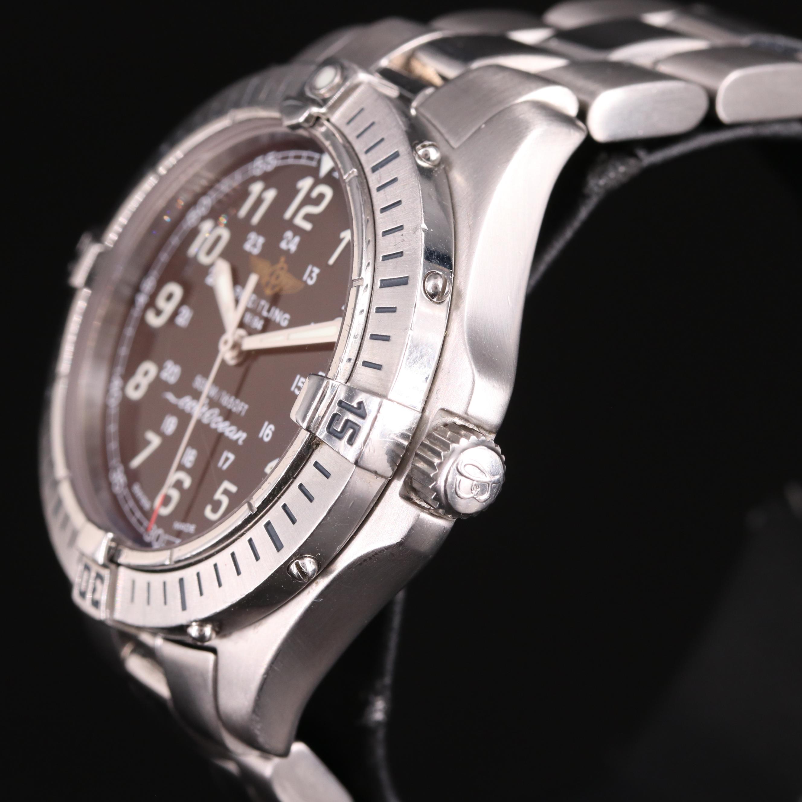 Breitling Colt Ocean 500M Steel 38MM Quartz Black Watch