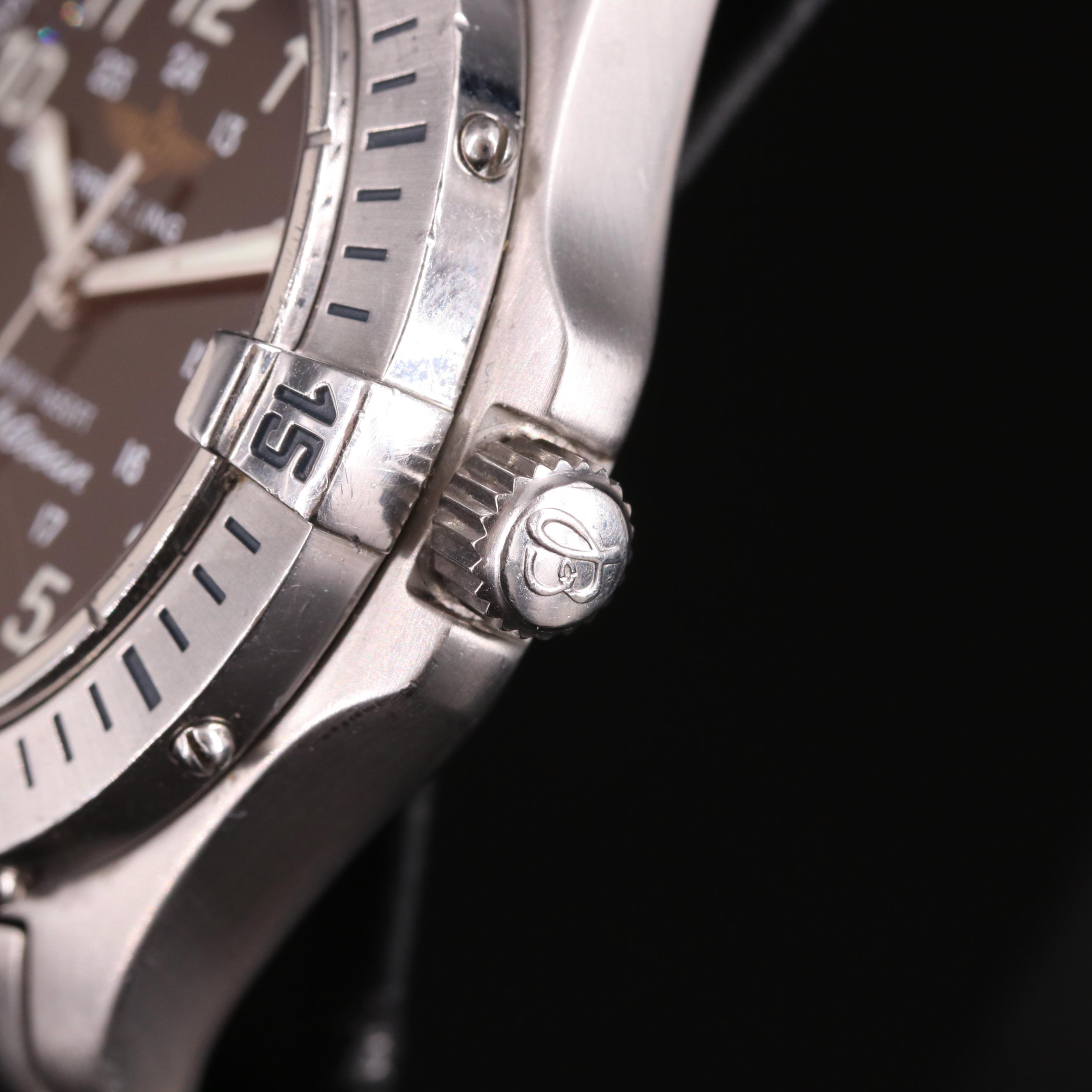 Breitling Colt Ocean 500M Steel 38MM Quartz Black Watch