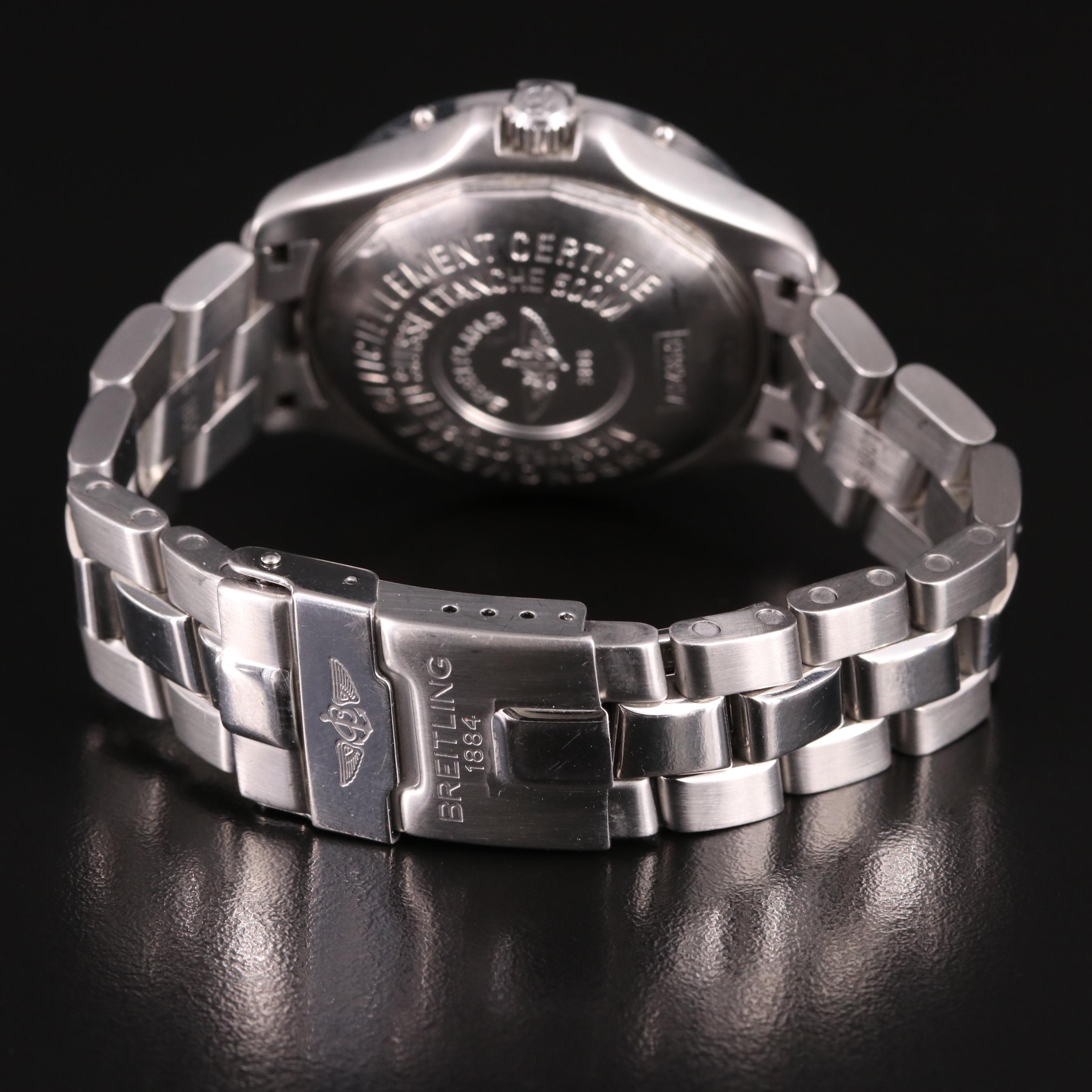 Breitling Colt Ocean 500M Steel 38MM Quartz Black Watch