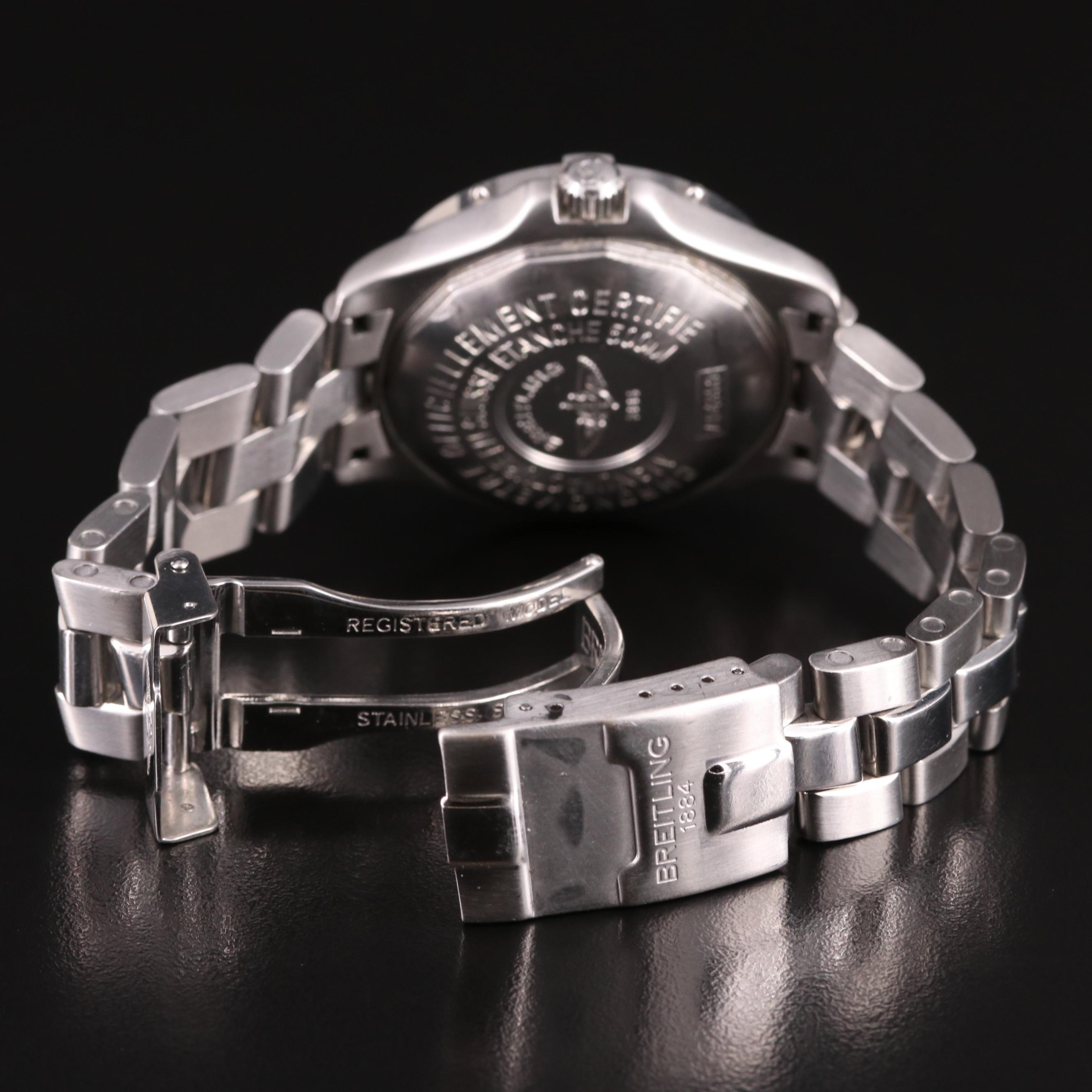 Breitling Colt Ocean 500M Steel 38MM Quartz Black Watch