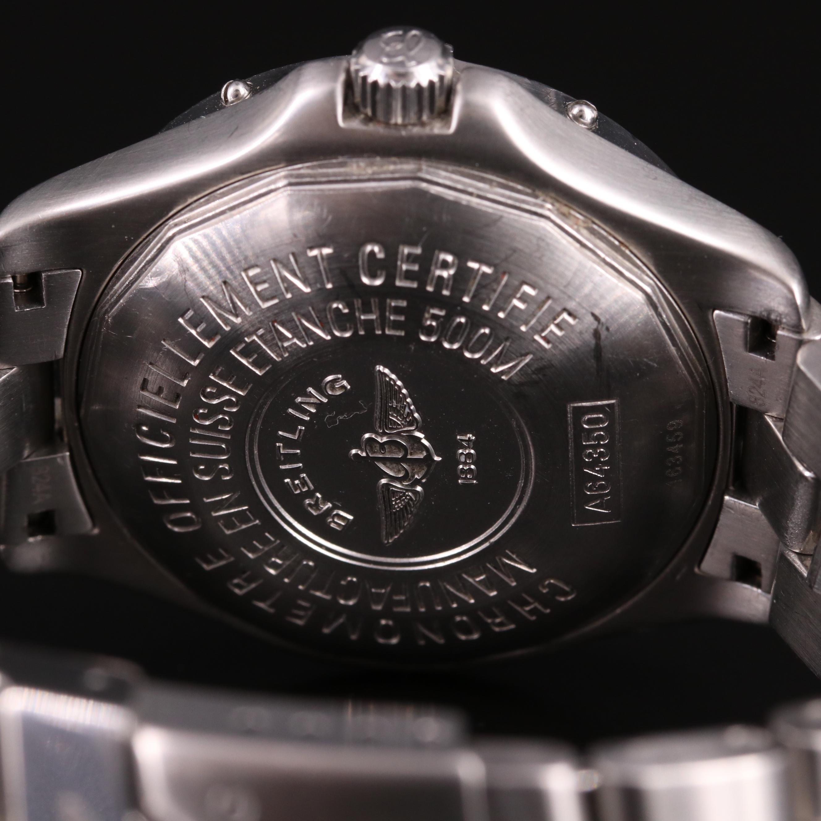 Breitling Colt Ocean 500M Steel 38MM Quartz Black Watch