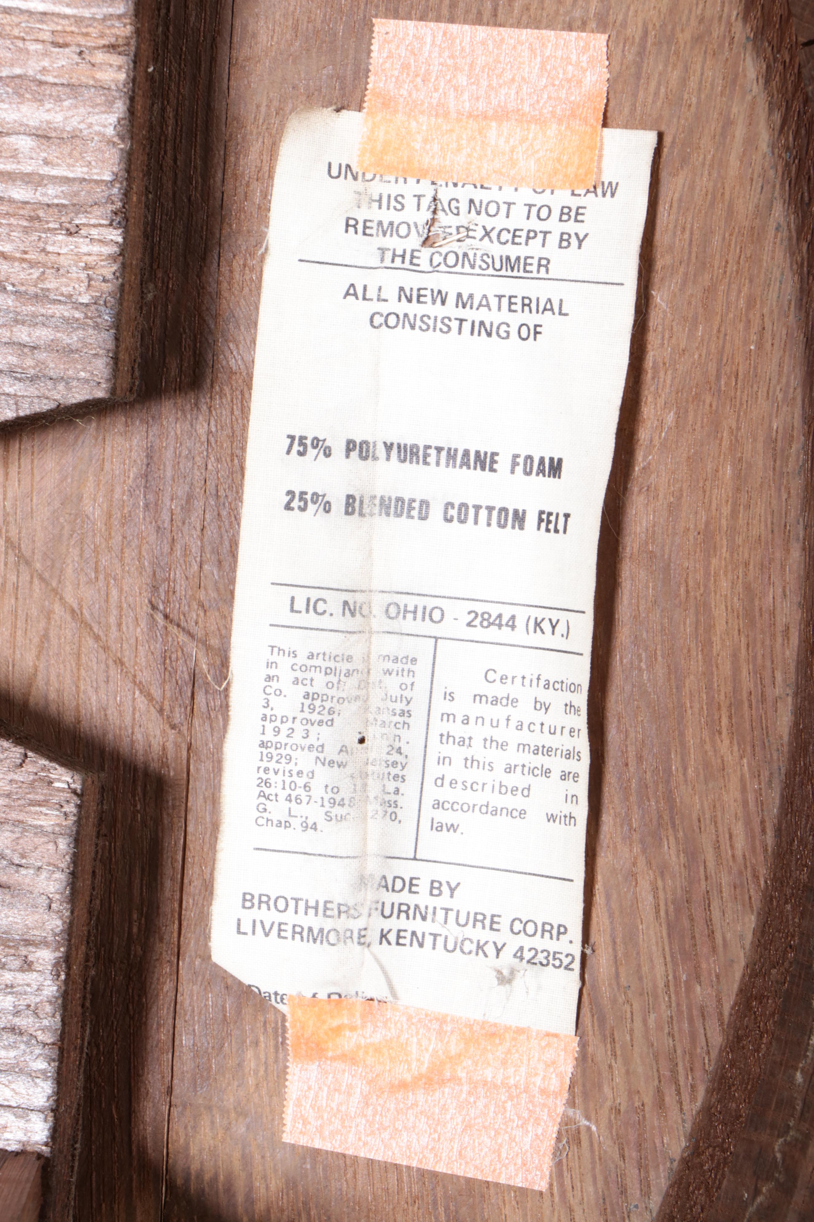 Pair of Brothers Furniture Oak & Vinyl Swivel Whiskey Barrel Counter Stools