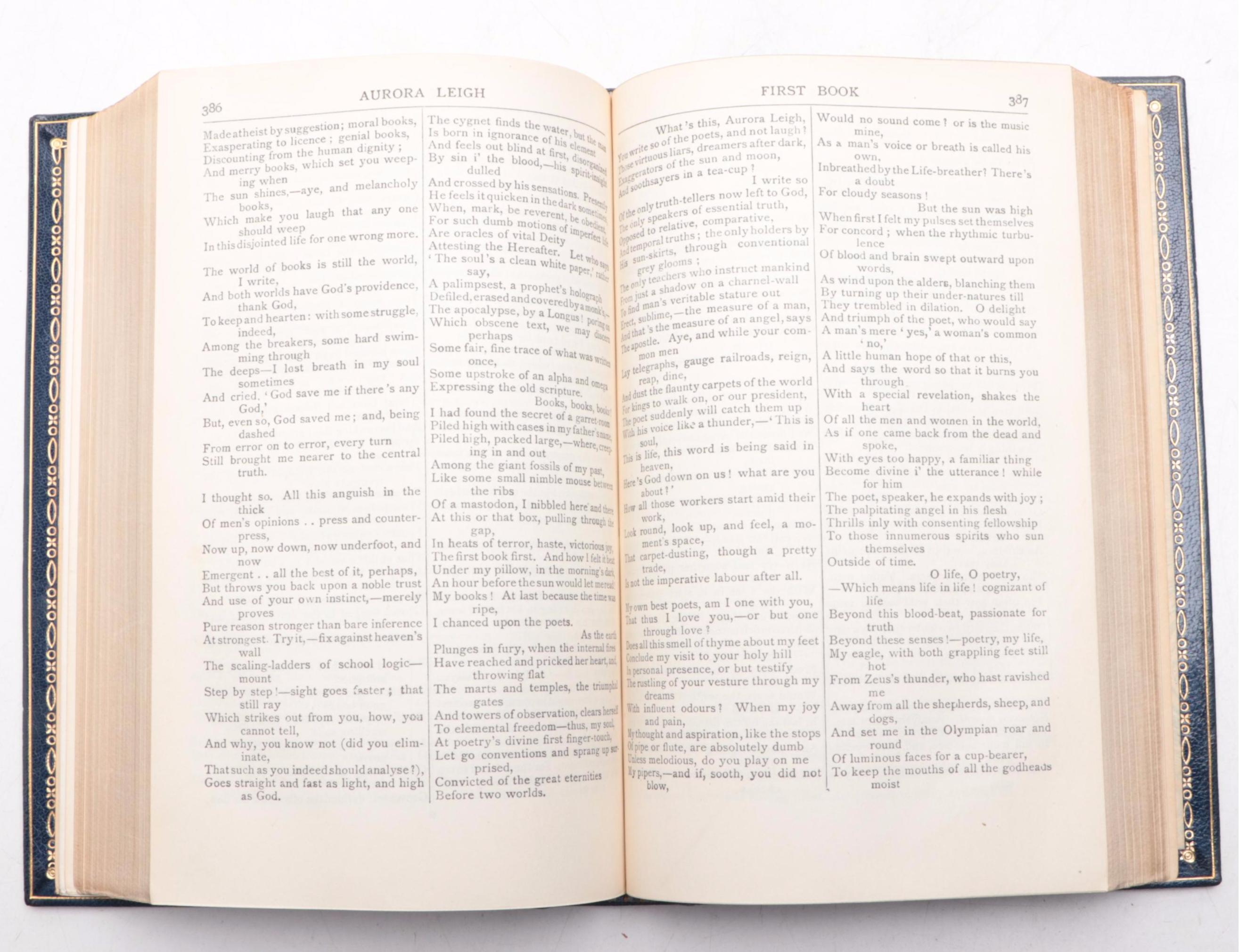 Leather Bound "The Poetical Works of Elizabeth Barrett Browning," 1911