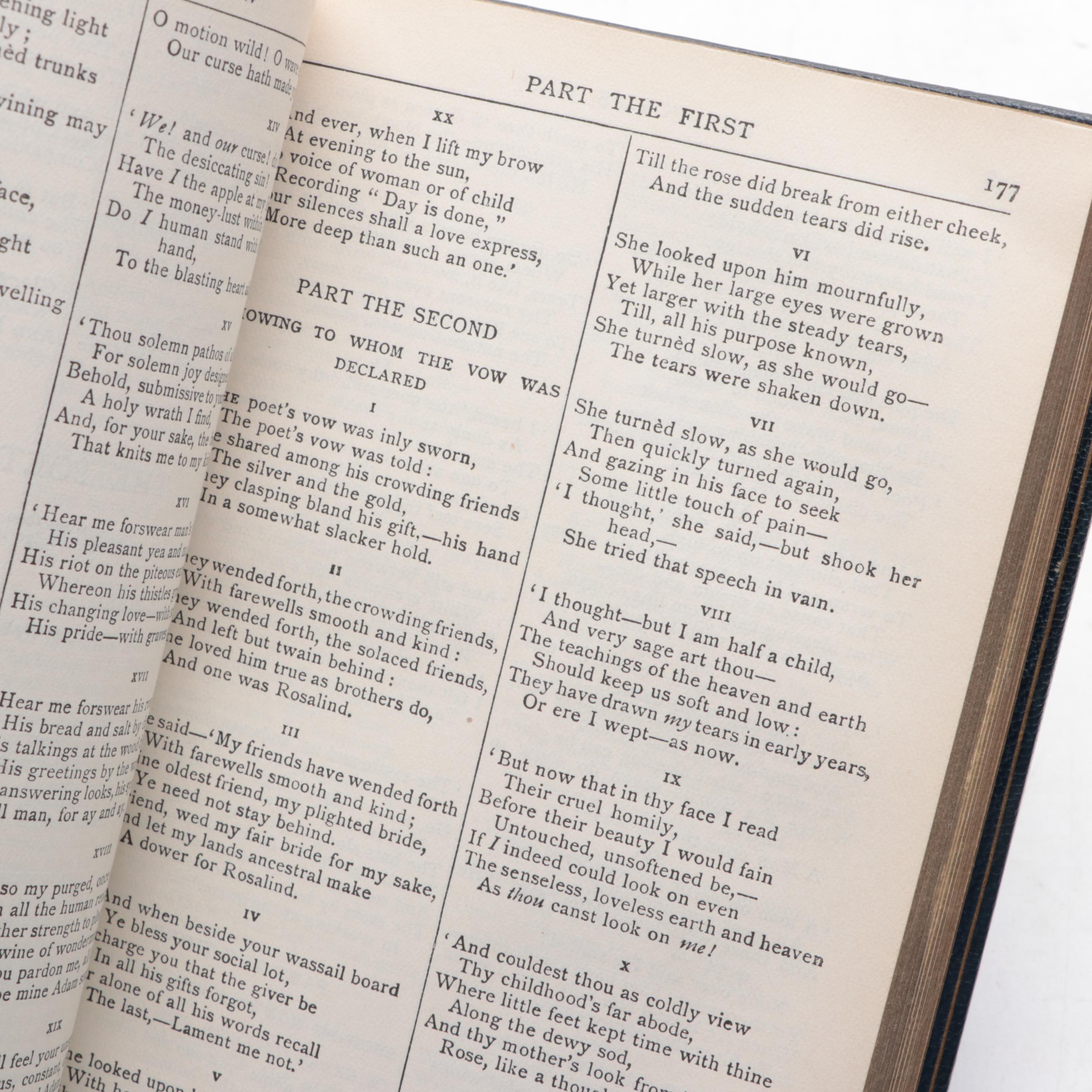 Leather Bound "The Poetical Works of Elizabeth Barrett Browning," 1911