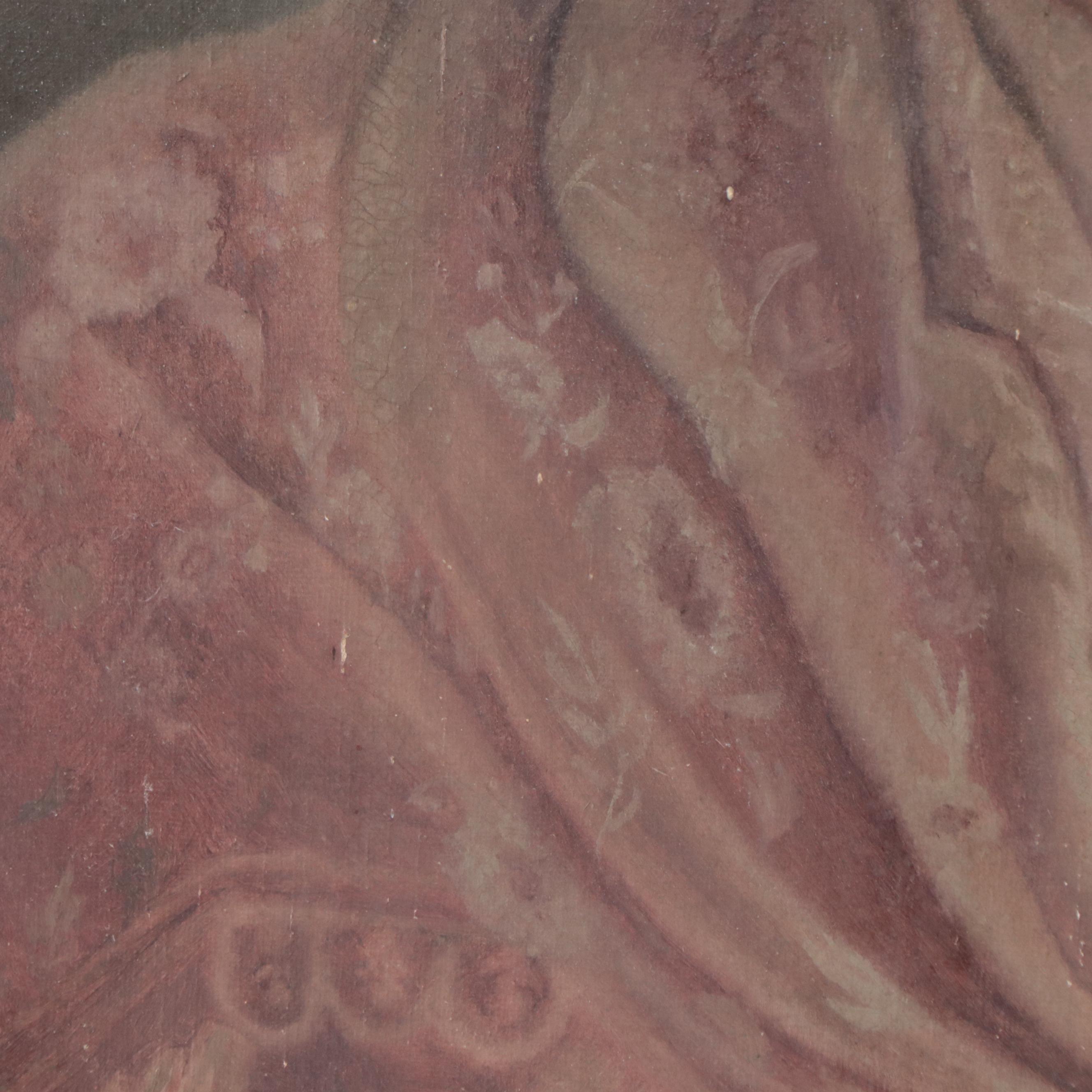 Oil Painting of Three-Quarter View Female Portrait