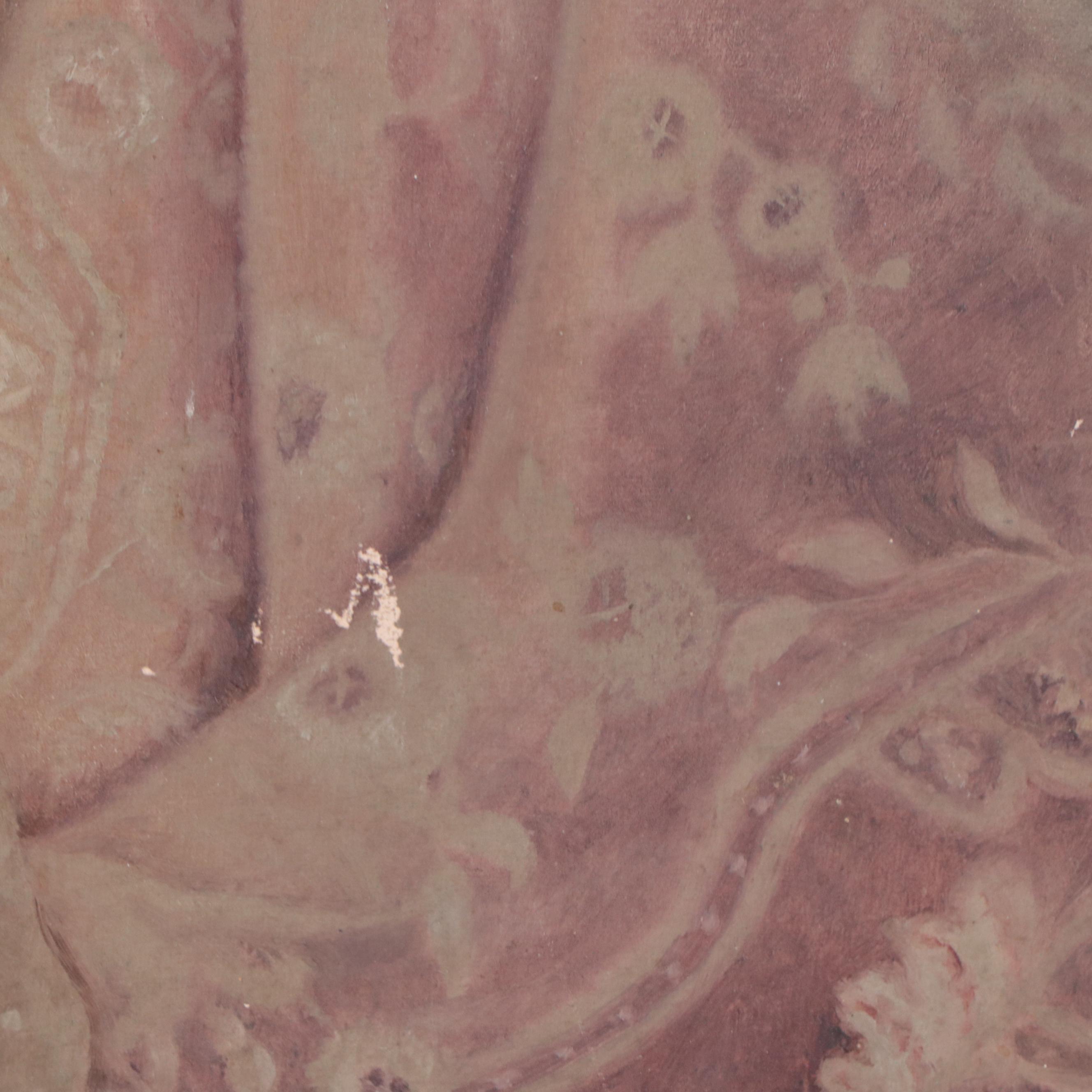 Oil Painting of Three-Quarter View Female Portrait