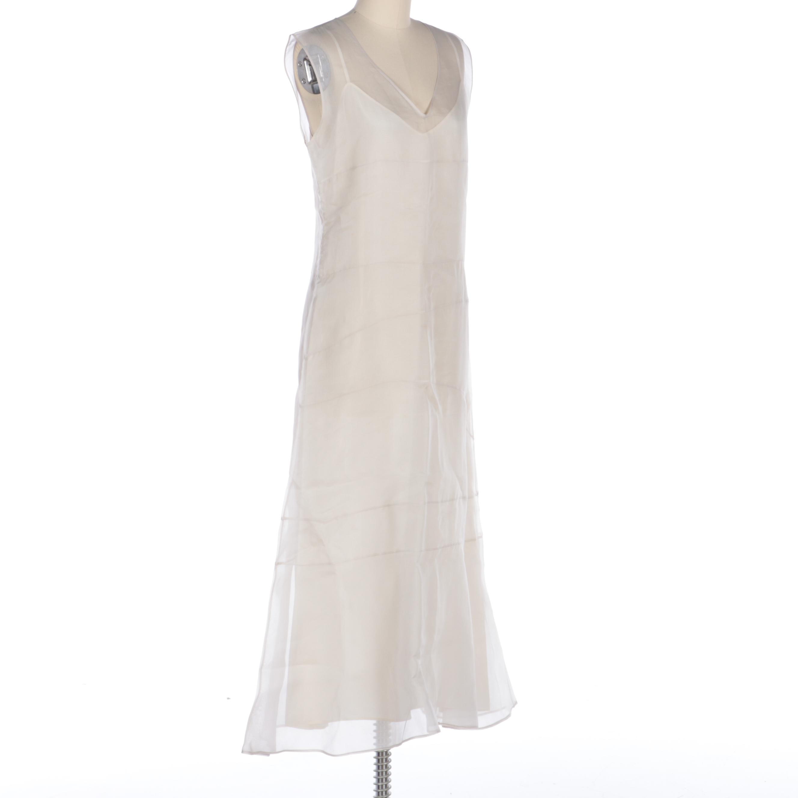 Prada Two Piece Sheer Midi Dress