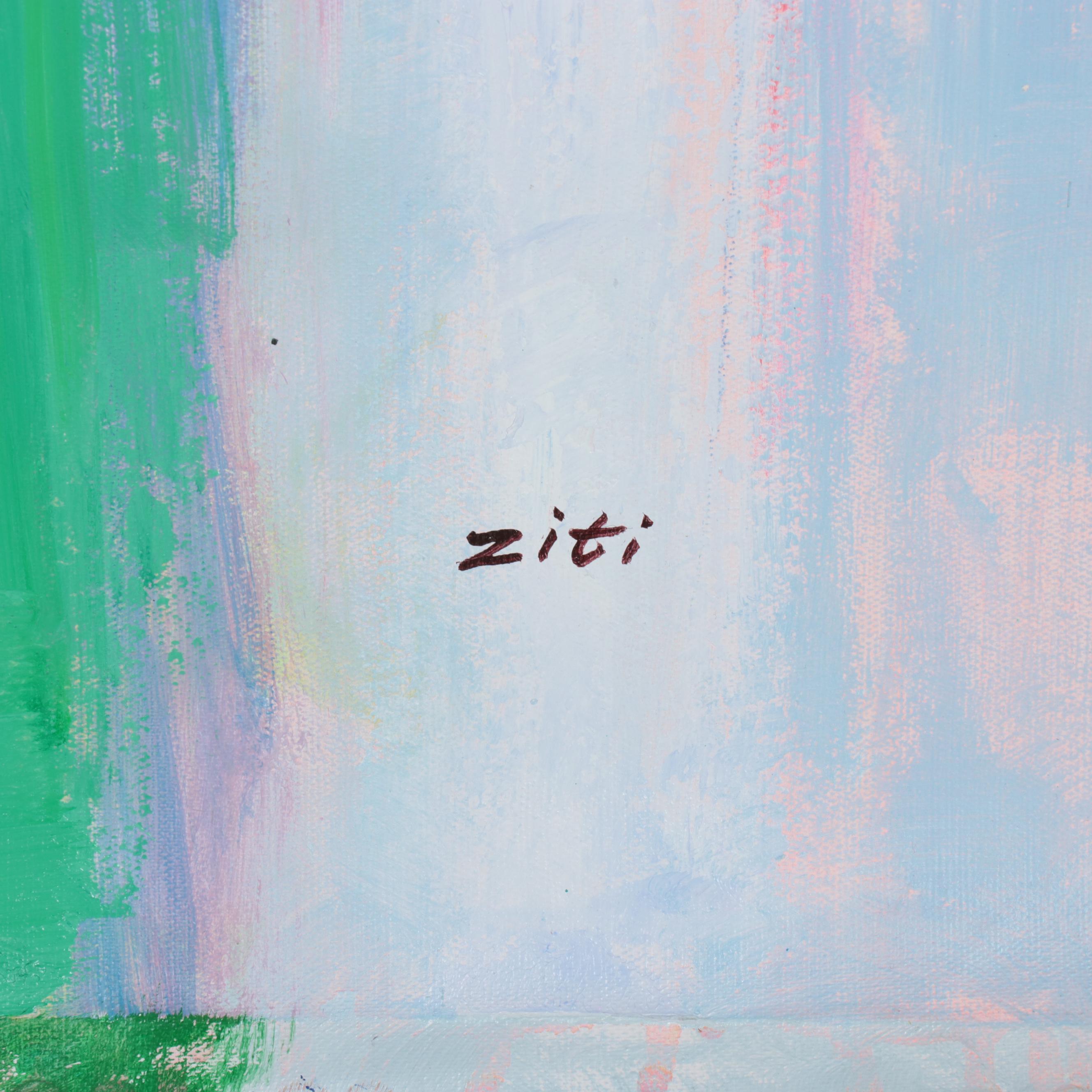 Ziti Large-Scale Abstract Oil Painting, 21st Century