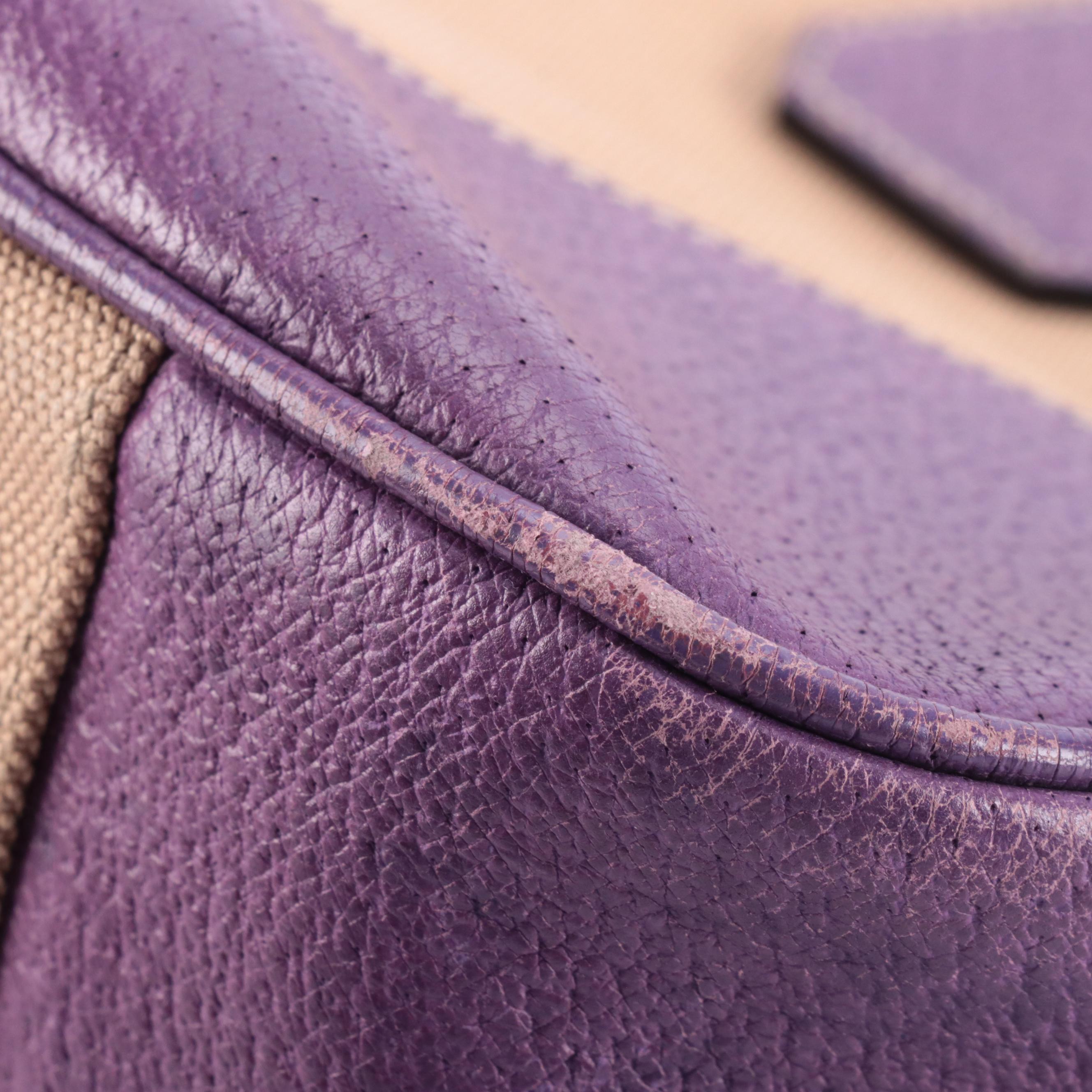 Prada Vintage Canapa Cinghiale Canvas and Leather Bowling Handbag