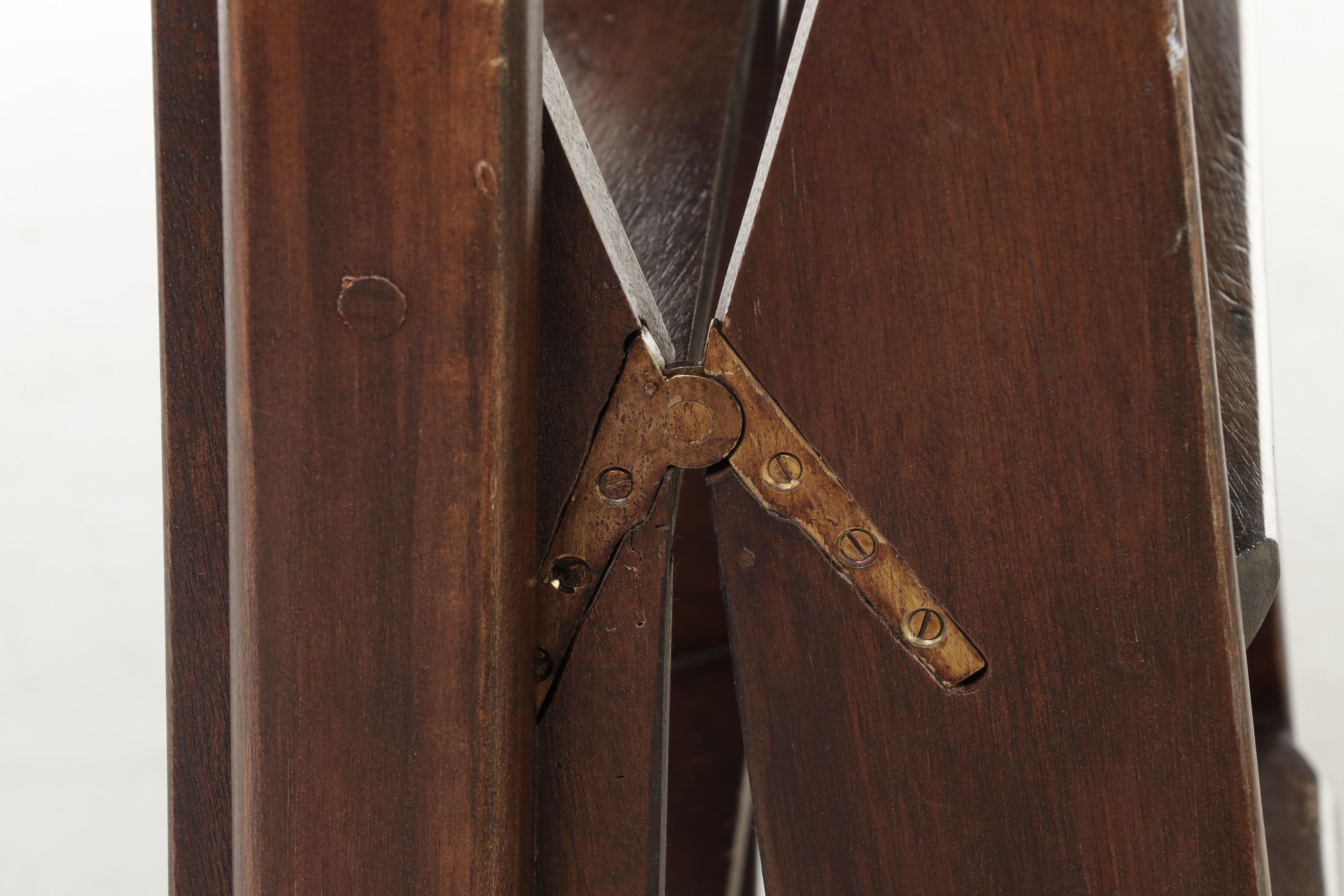 Set of Mahogany Folding Library Steps, 20th Century
