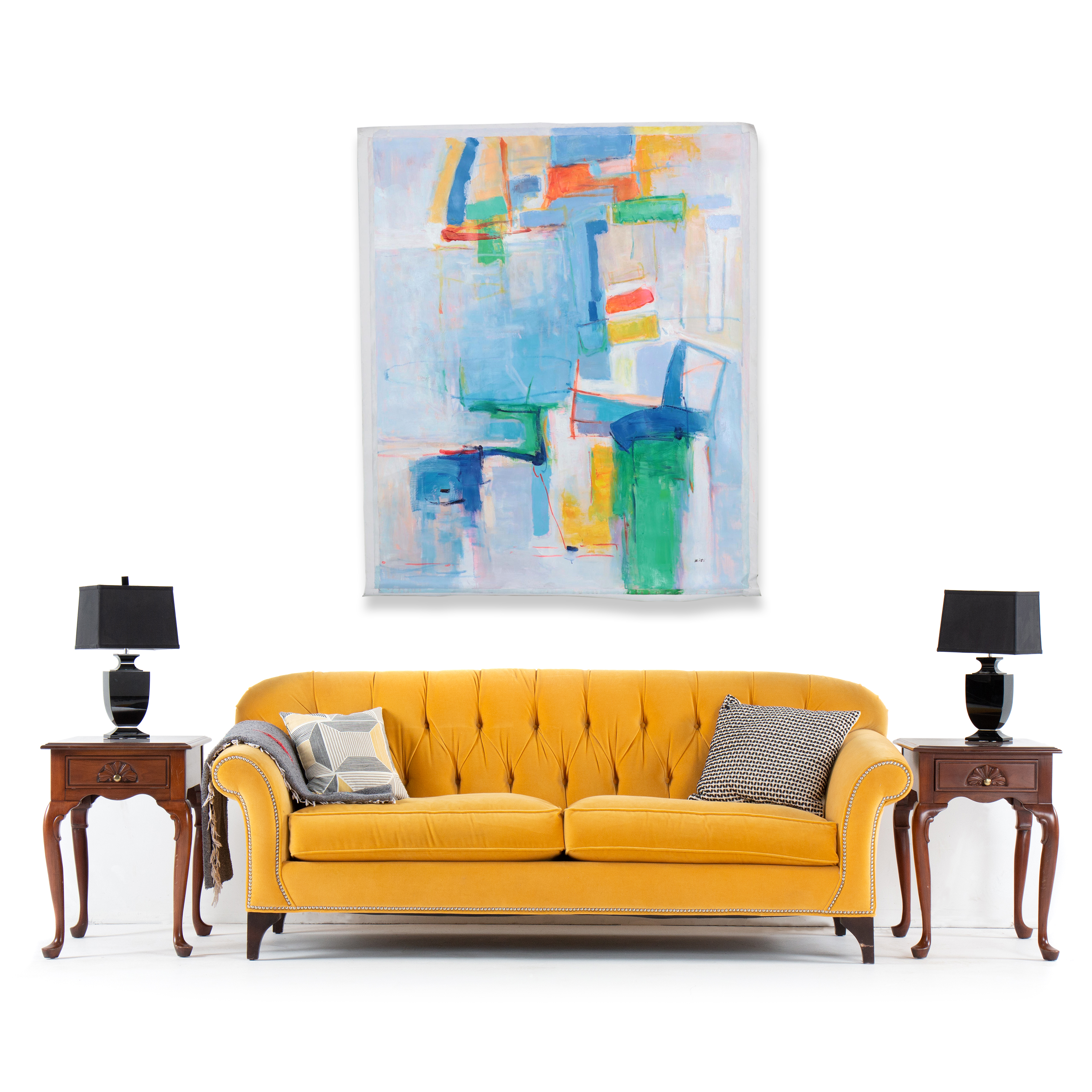 Ziti Large-Scale Abstract Oil Painting, 21st Century