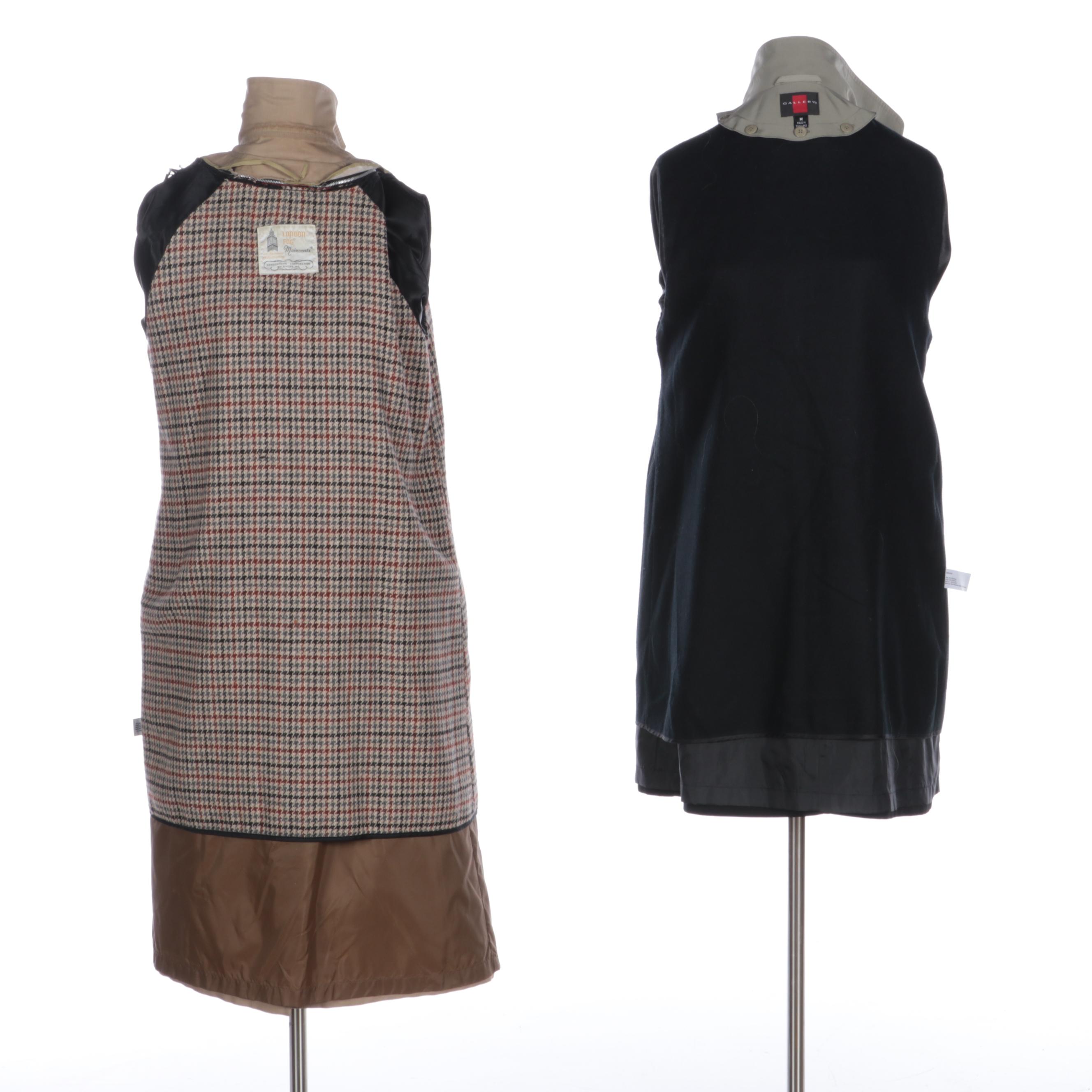 London Fog and Gallery Trench Coats with Removable Liners