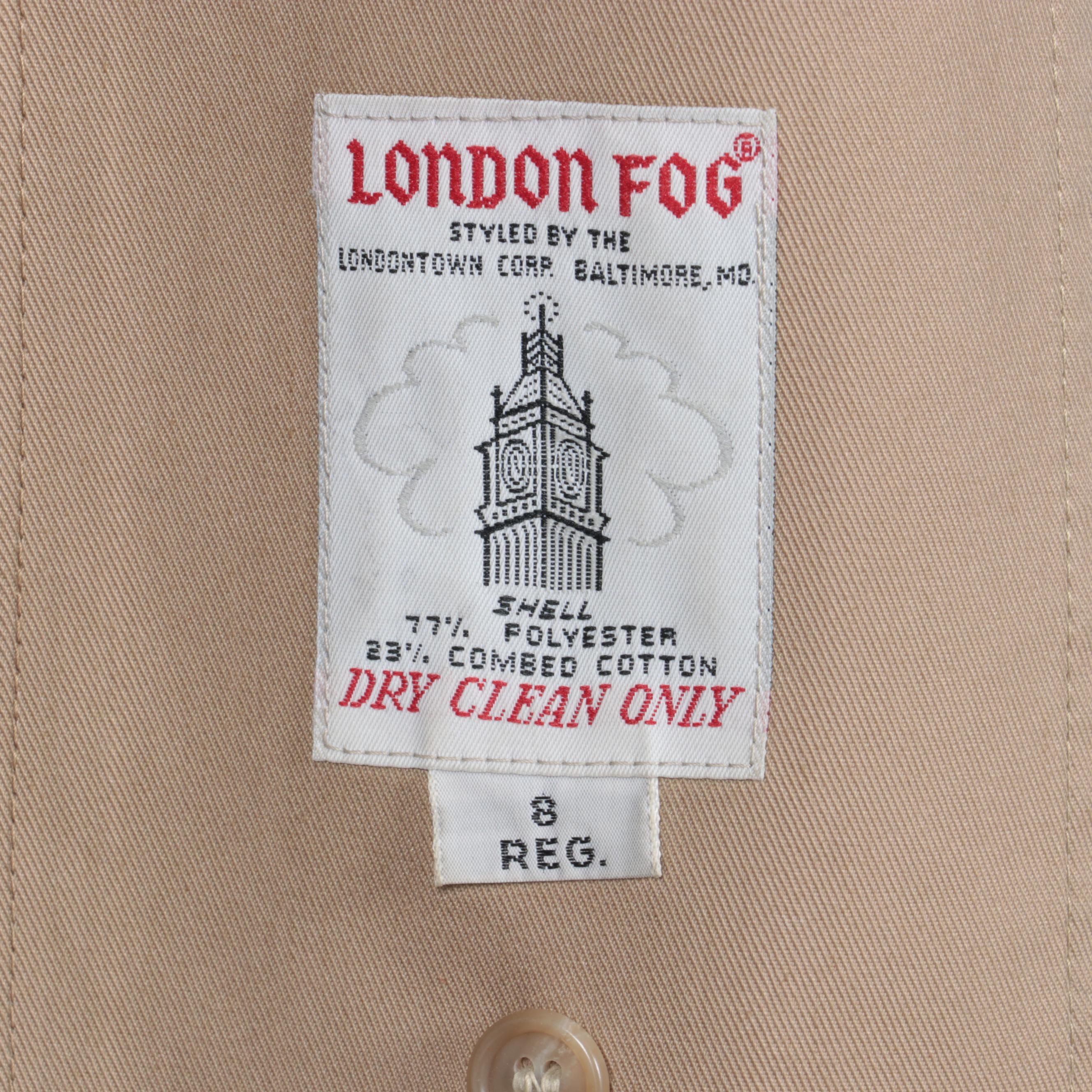 London Fog and Gallery Trench Coats with Removable Liners