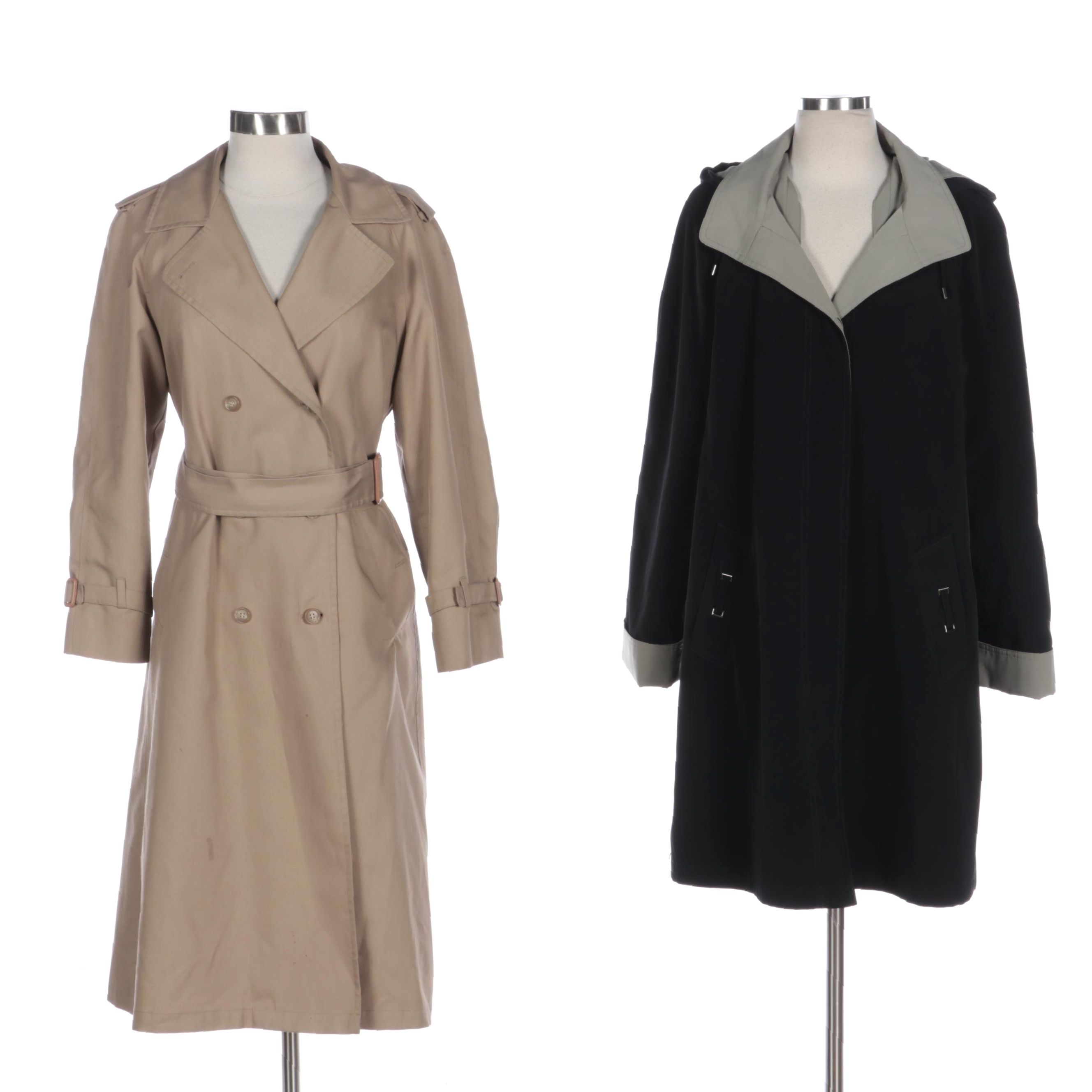 London Fog and Gallery Trench Coats with Removable Liners
