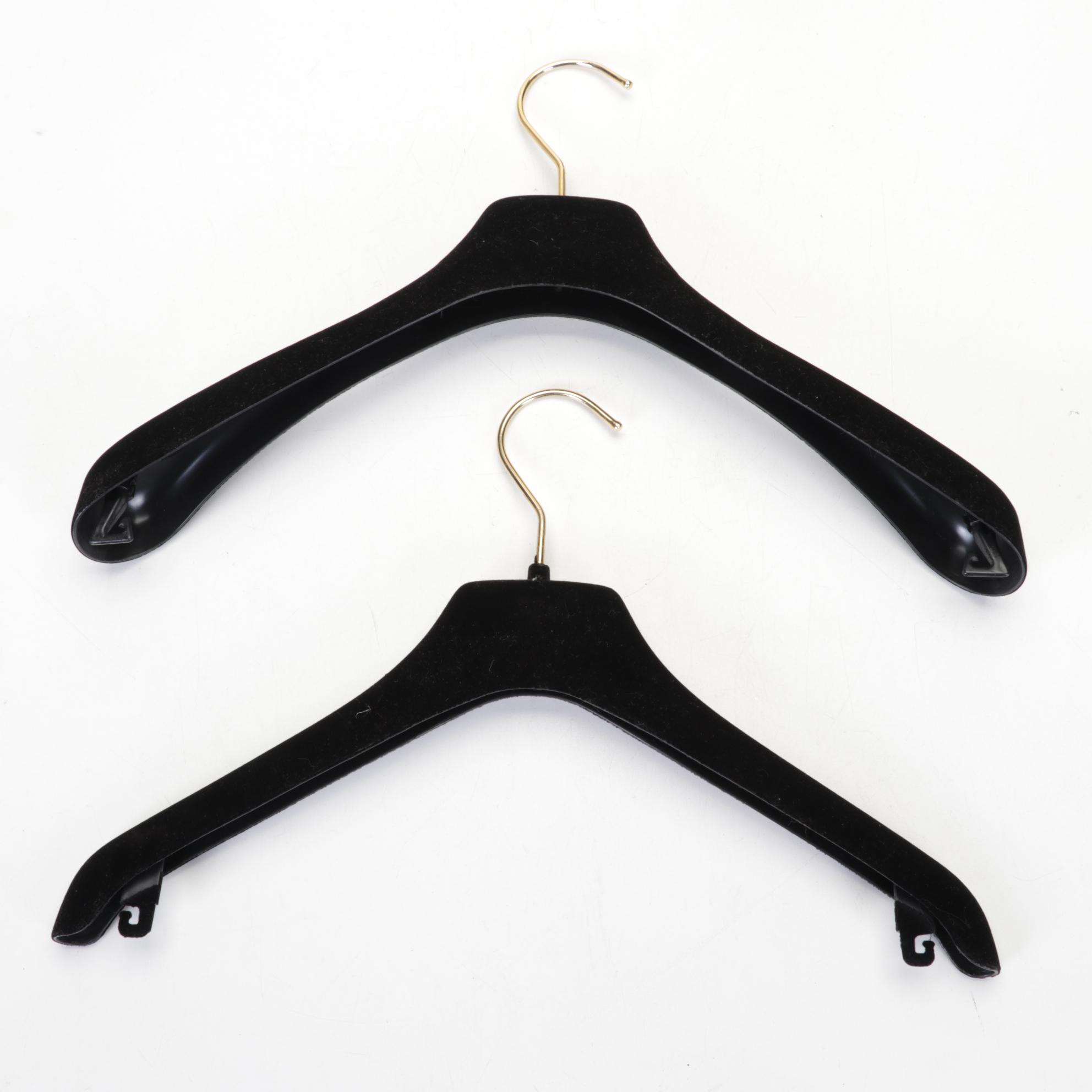 Chanel CC Gold Logo and Black Hangers