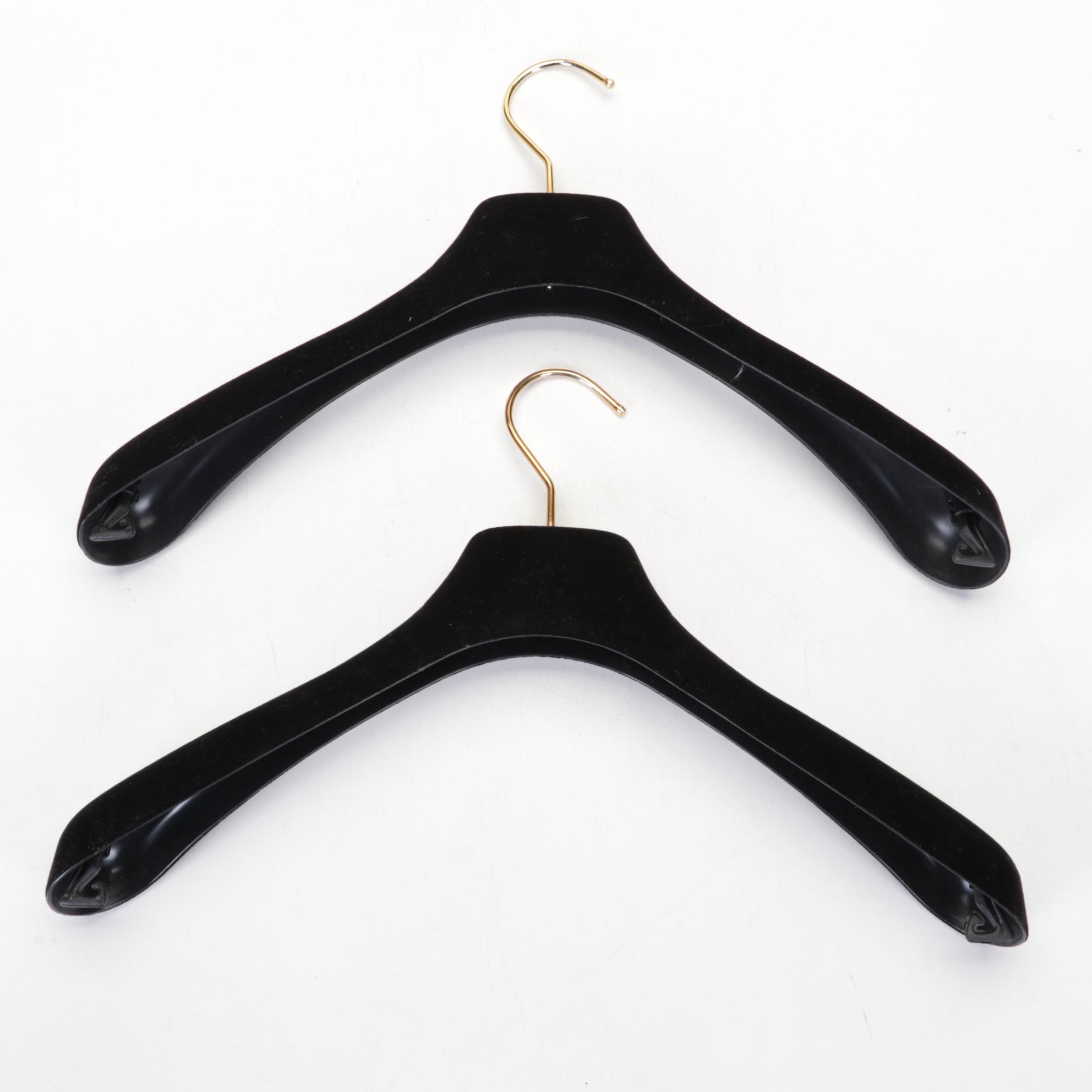 Chanel CC Gold Logo and Black Hangers