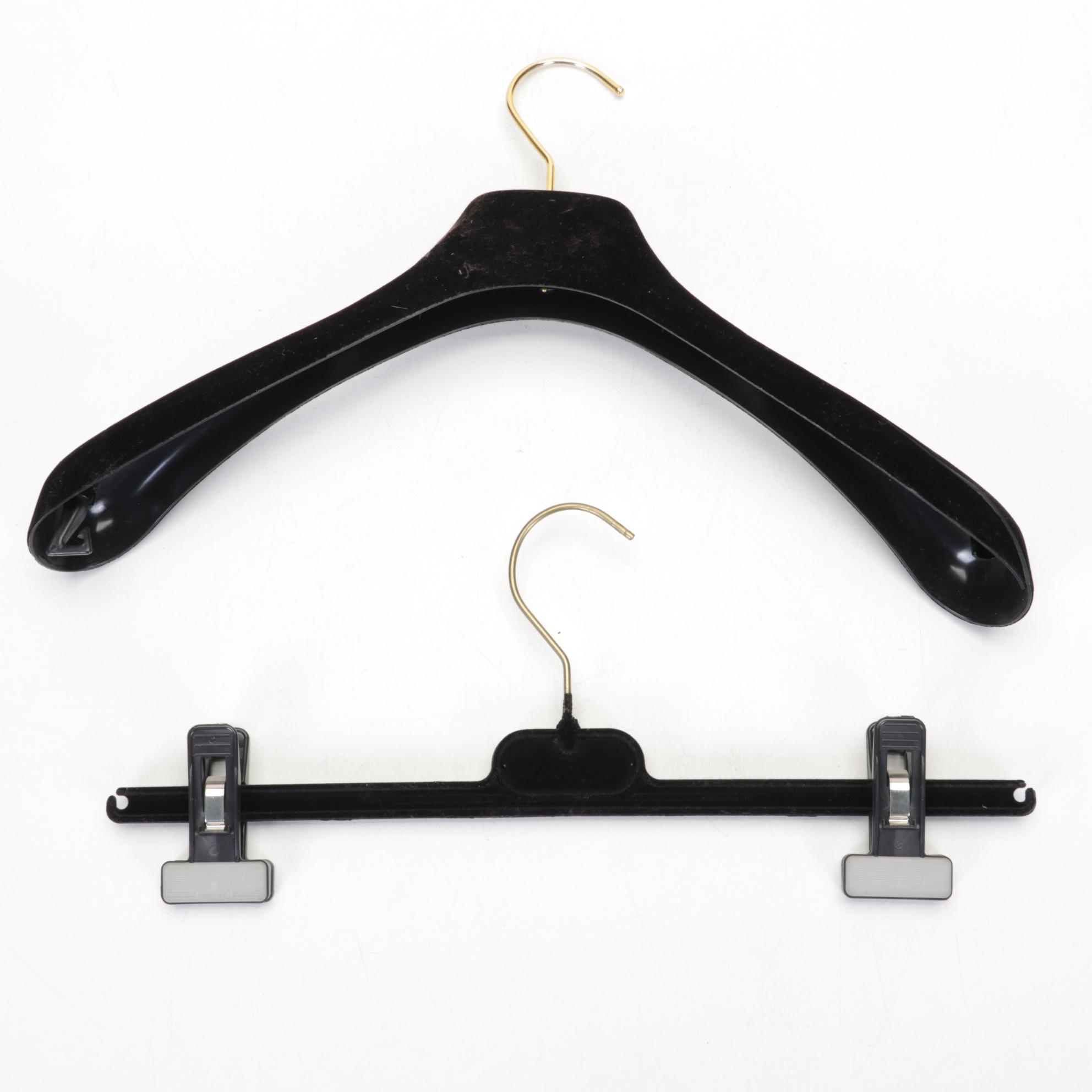 Chanel CC Gold Logo and Black Hangers