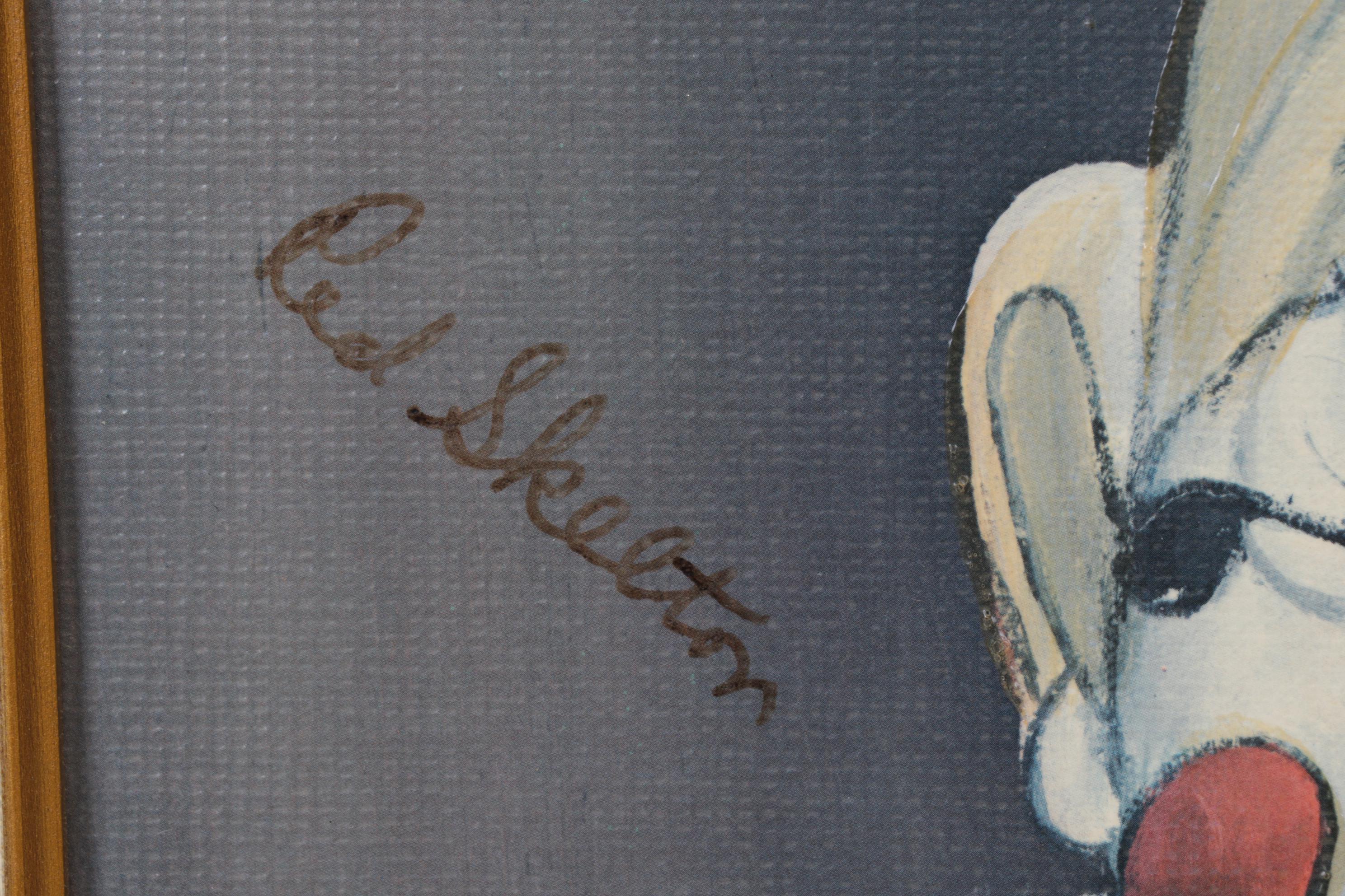 Red Skelton Embellished Offset Lithograph "Sad Face Clown"