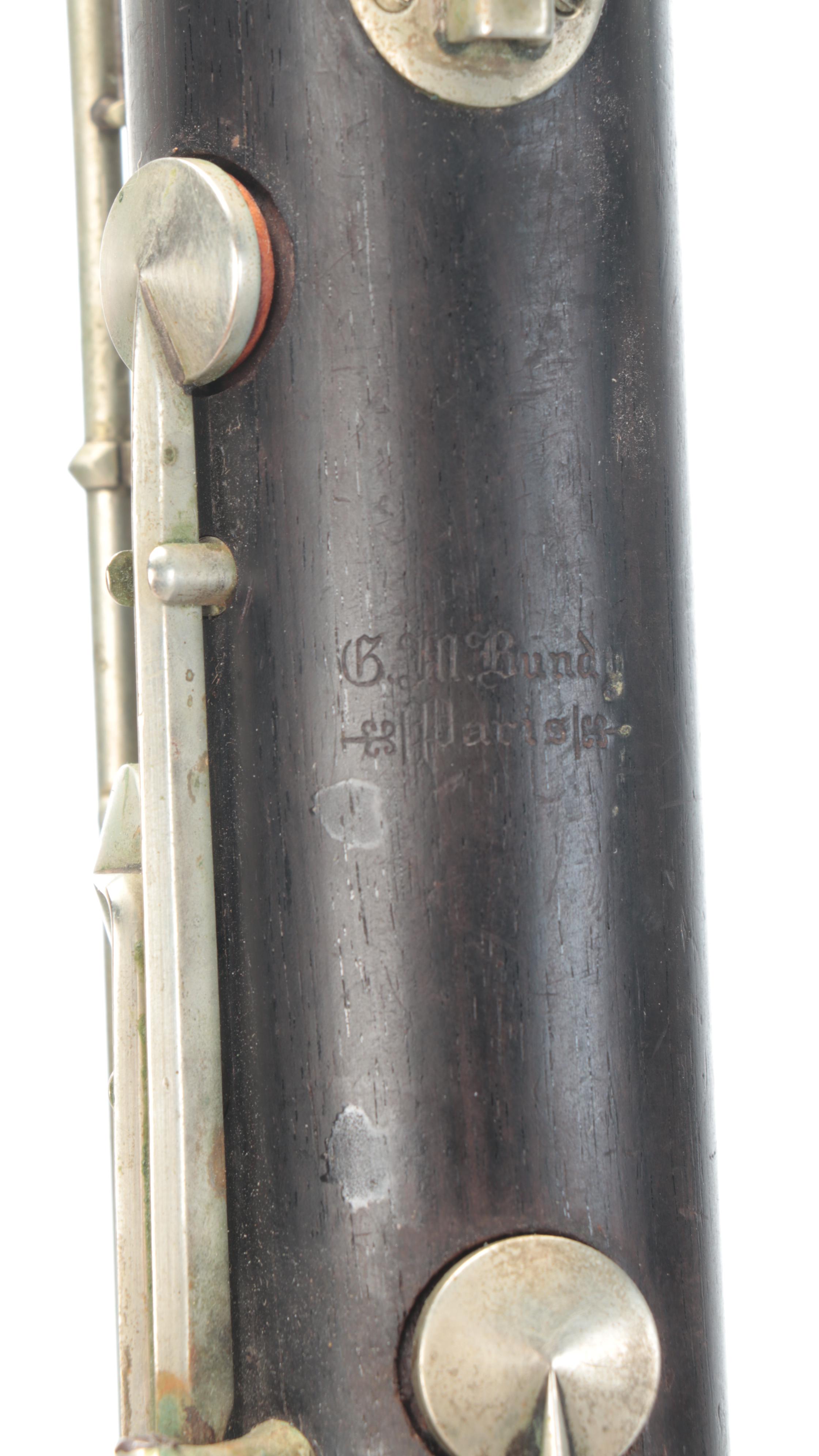 G. M. Bundy Grenadilla Wood Bass Clarinet with Case