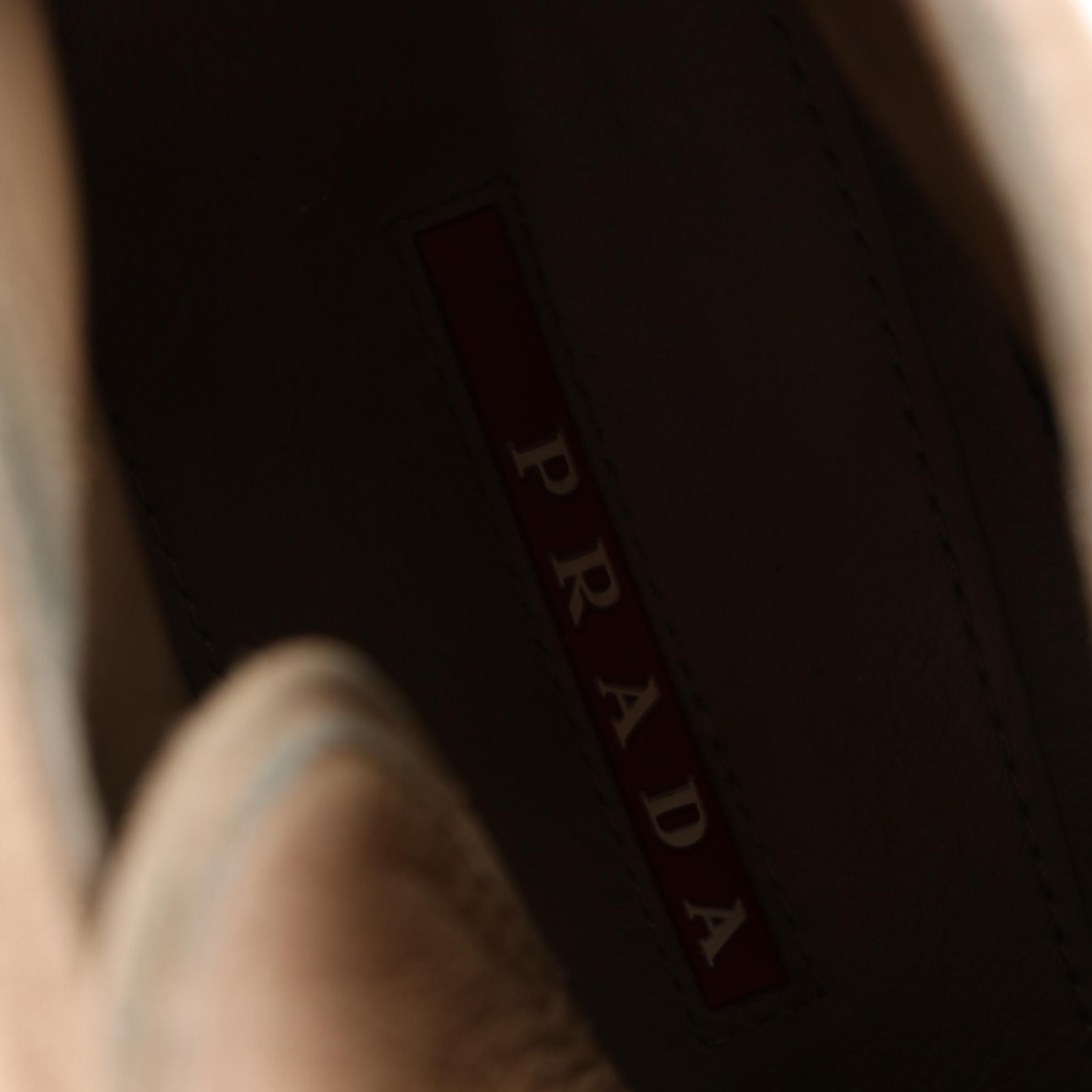 Prada Sport Half-Boot Wedge Booties in Neutral Suede