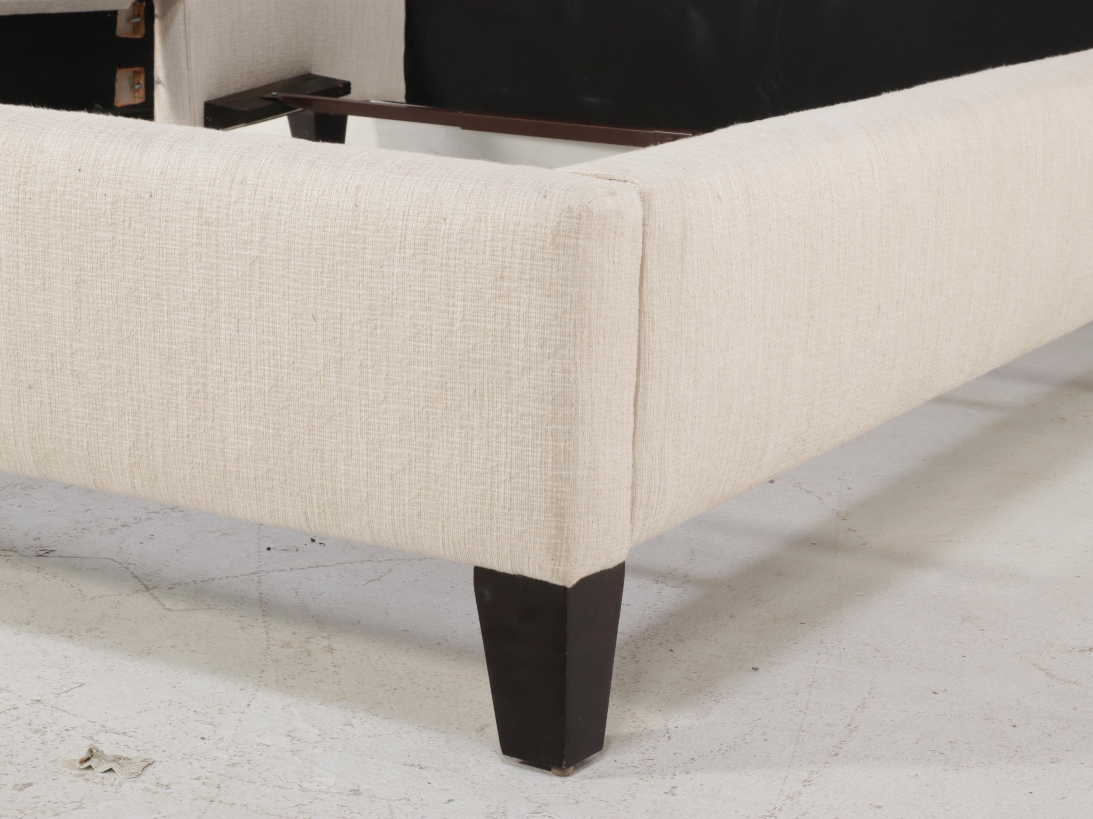 Fully Upholstered and Button-Tufted Queen Bed Frame