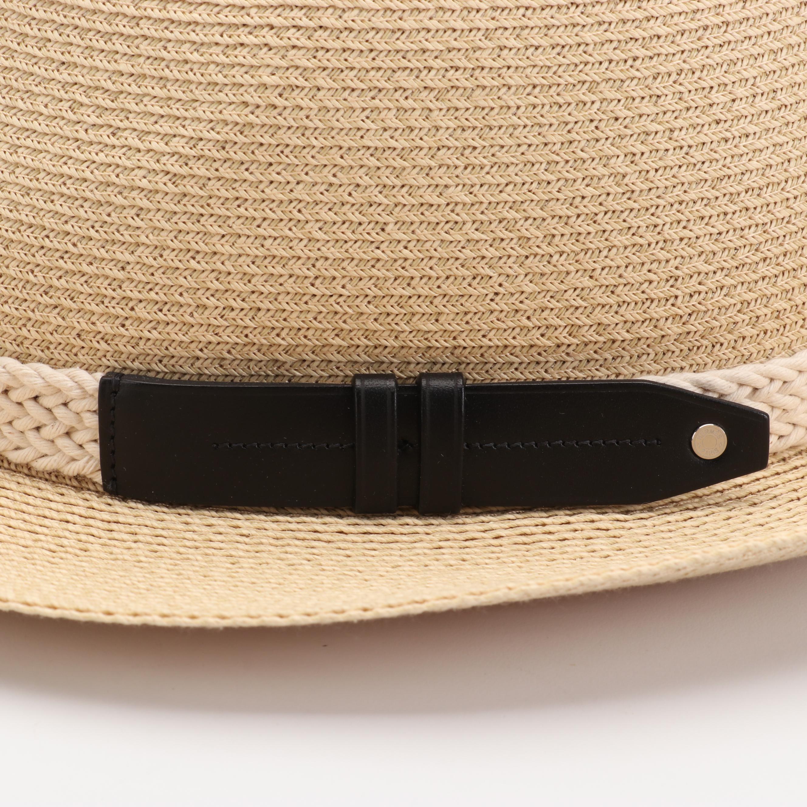 Hermès Paper Straw Hat with Braided Hat Band